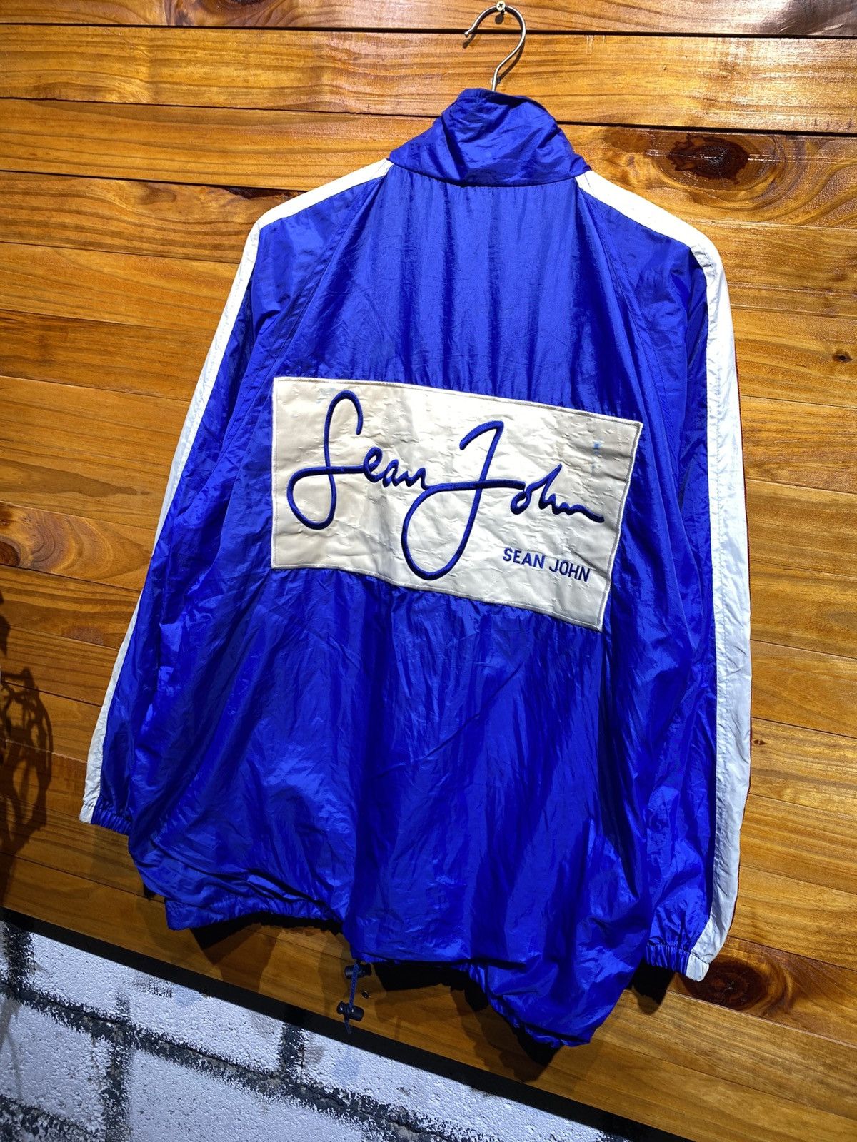 Sean John Vintage Sean John Blue Windbreaker Jacket Hip-Hop Streetwear Size US XL / EU 56 / 4 - 4 Thumbnail