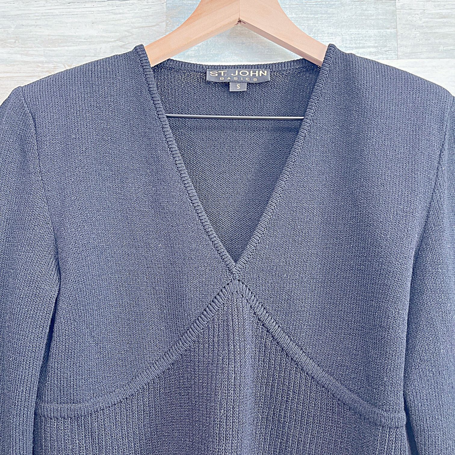 Other St John Long Sleeve Santana Knit Shell Black Womens Small Size S / US 4 / IT 40 - 2 Thumbnail