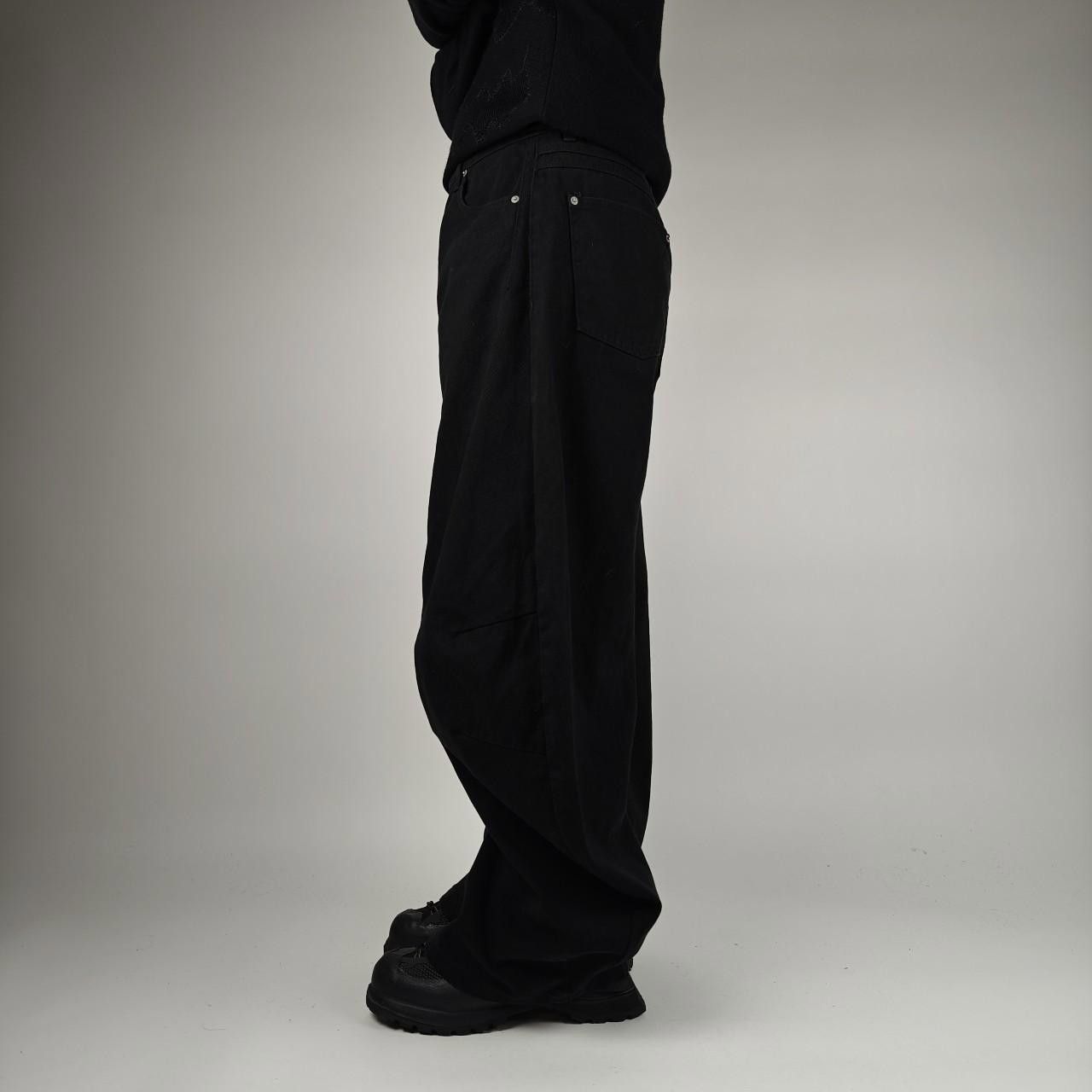 Other Japanese Black Thick Cotton Wide Leg Trousers Size US 32 / EU 48 - 4 Thumbnail