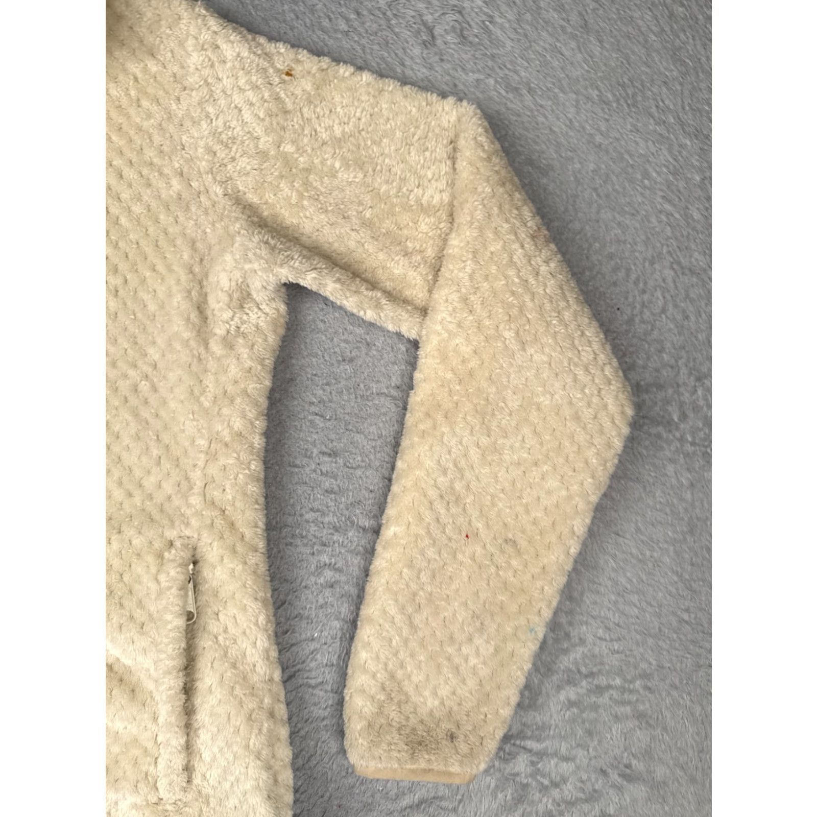 Vintage Columbia Jacket Women Small Ivory Full Zip Fleece Lightweight Outdoor Hiking Regular Fit Pocket Size S / US 4 / IT 40 - 3 Thumbnail