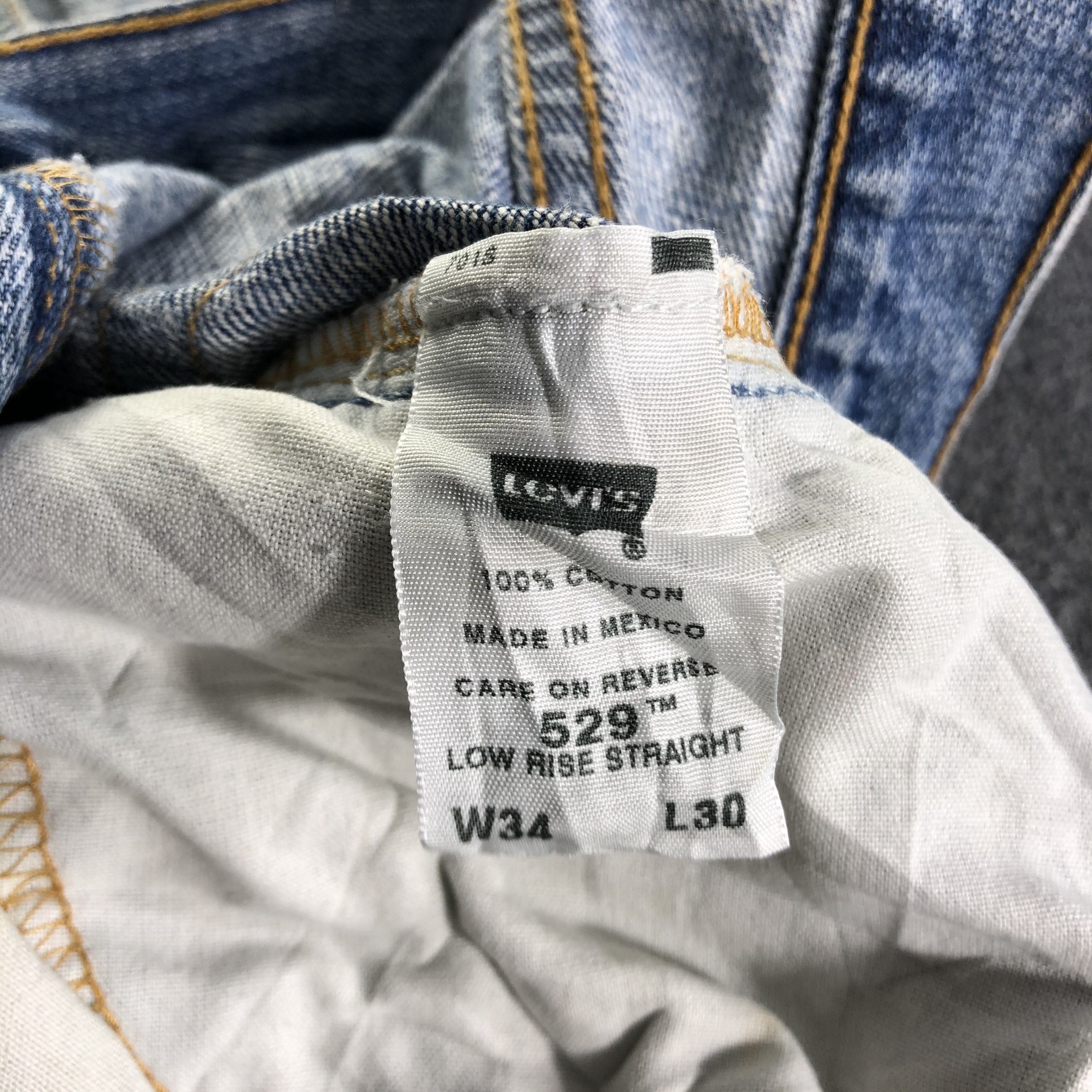 Levi's Vintage Blue Wash Levis 529 Jeans-J3303 Size US 37 - 11 Thumbnail