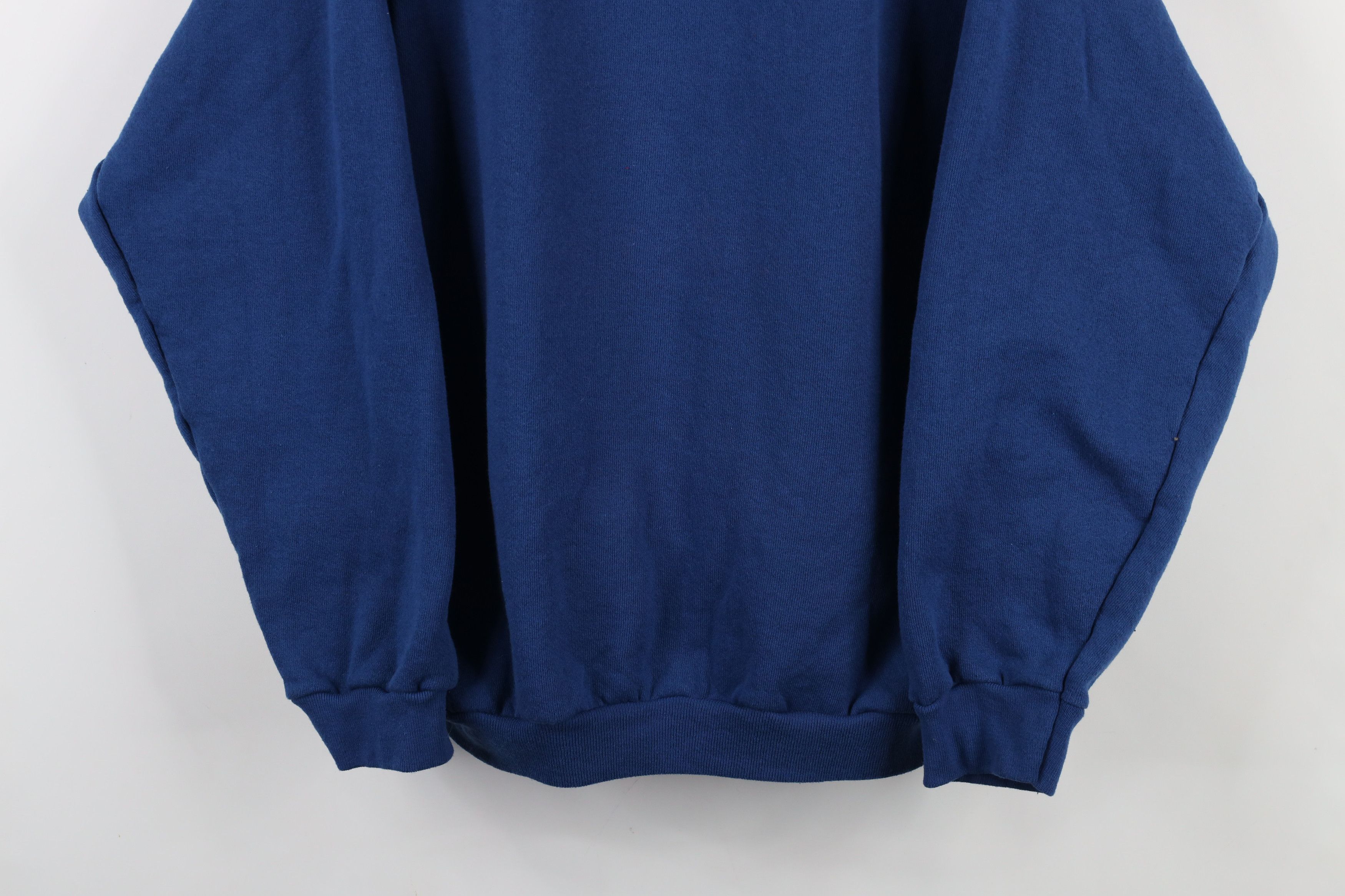 Vintage Vintage 90s Streetwear Blank Crewneck Sweatshirt Blue USA Size US XL / EU 56 / 4 - 3 Thumbnail