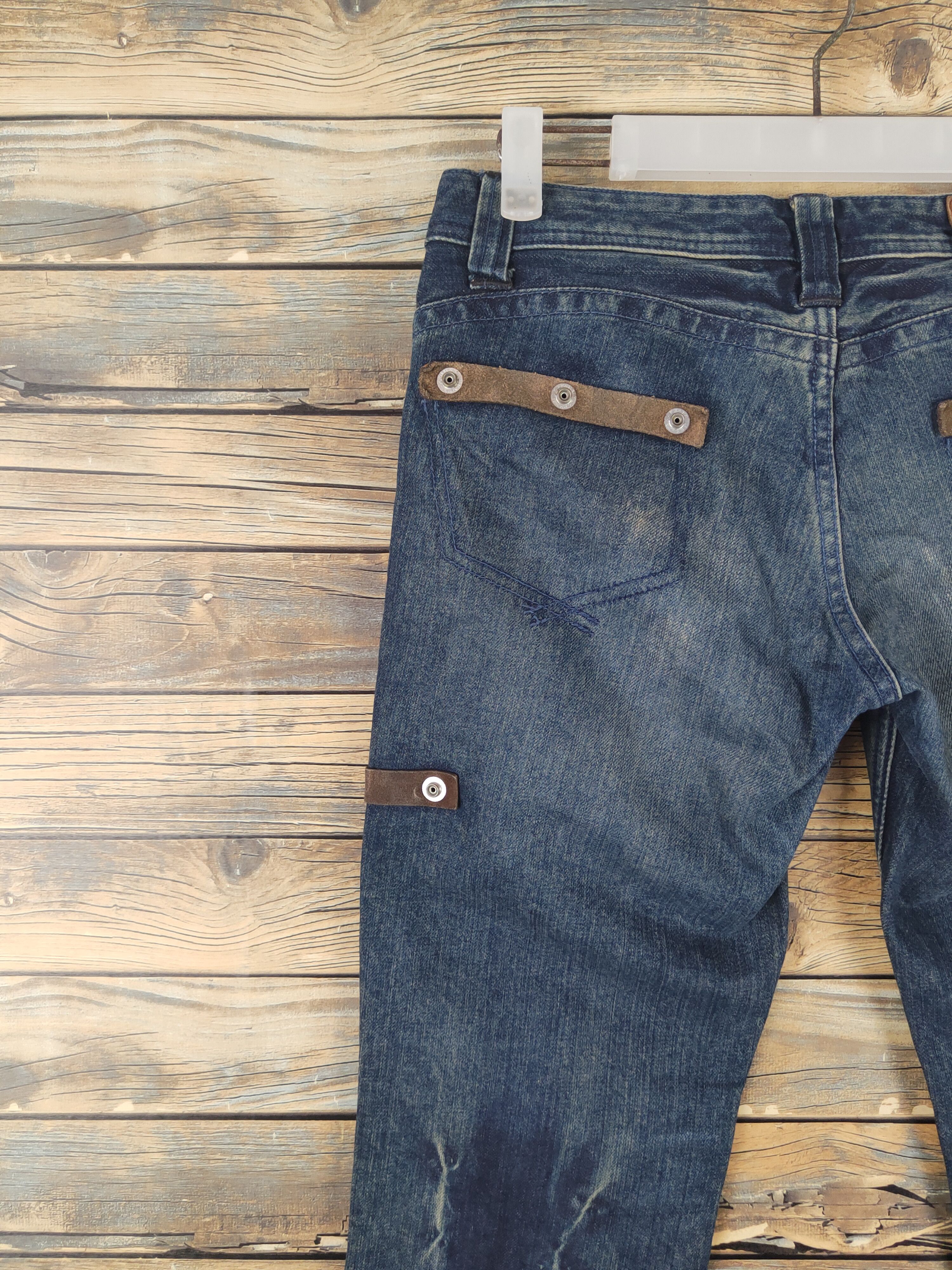 Japanese Brand DL Woman on The Verge Dark Blue Ripped denim Jeans #622 Size 28" / US 6 / IT 42 - 8 Thumbnail
