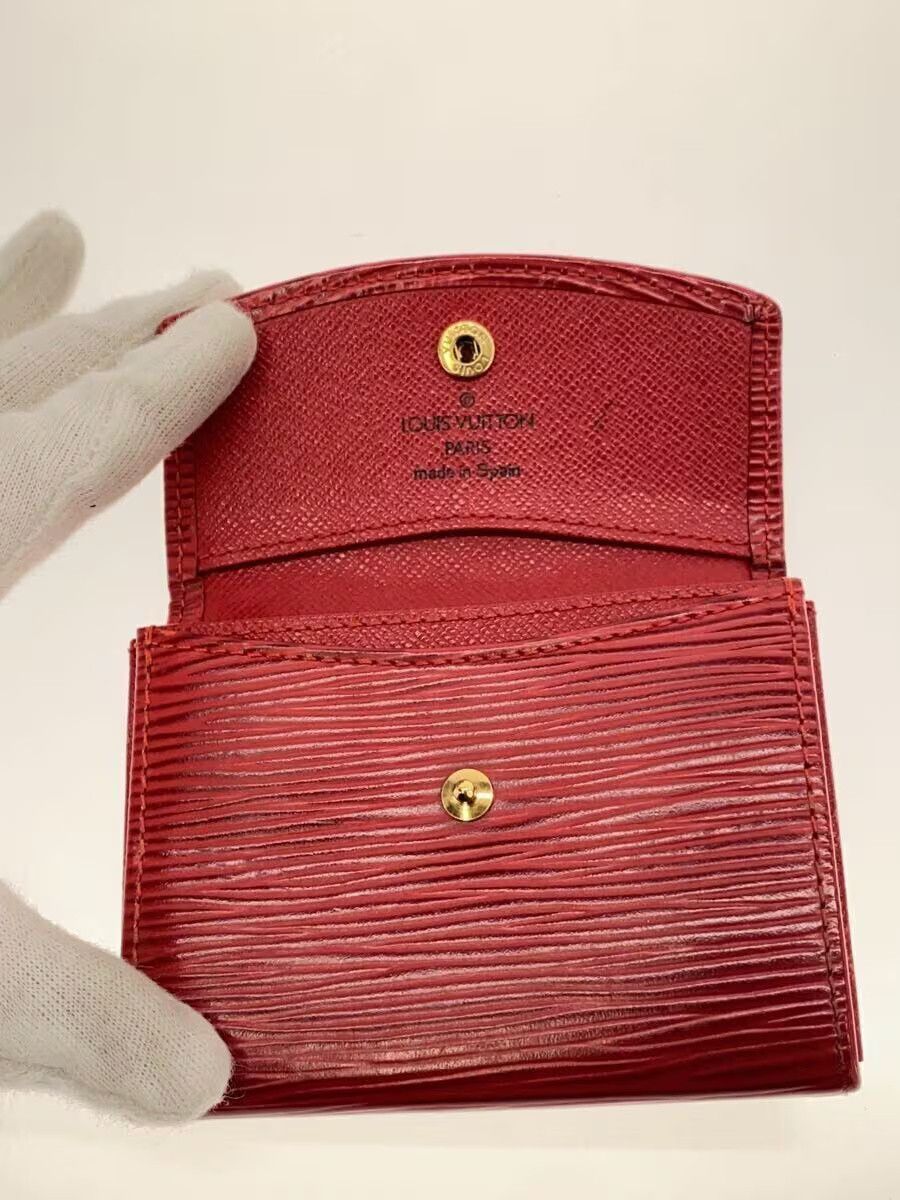 Louis Vuitton Louis Vuitton Epi Porte Monet Saenpur Leather Red Size ONE SIZE - 4 Thumbnail