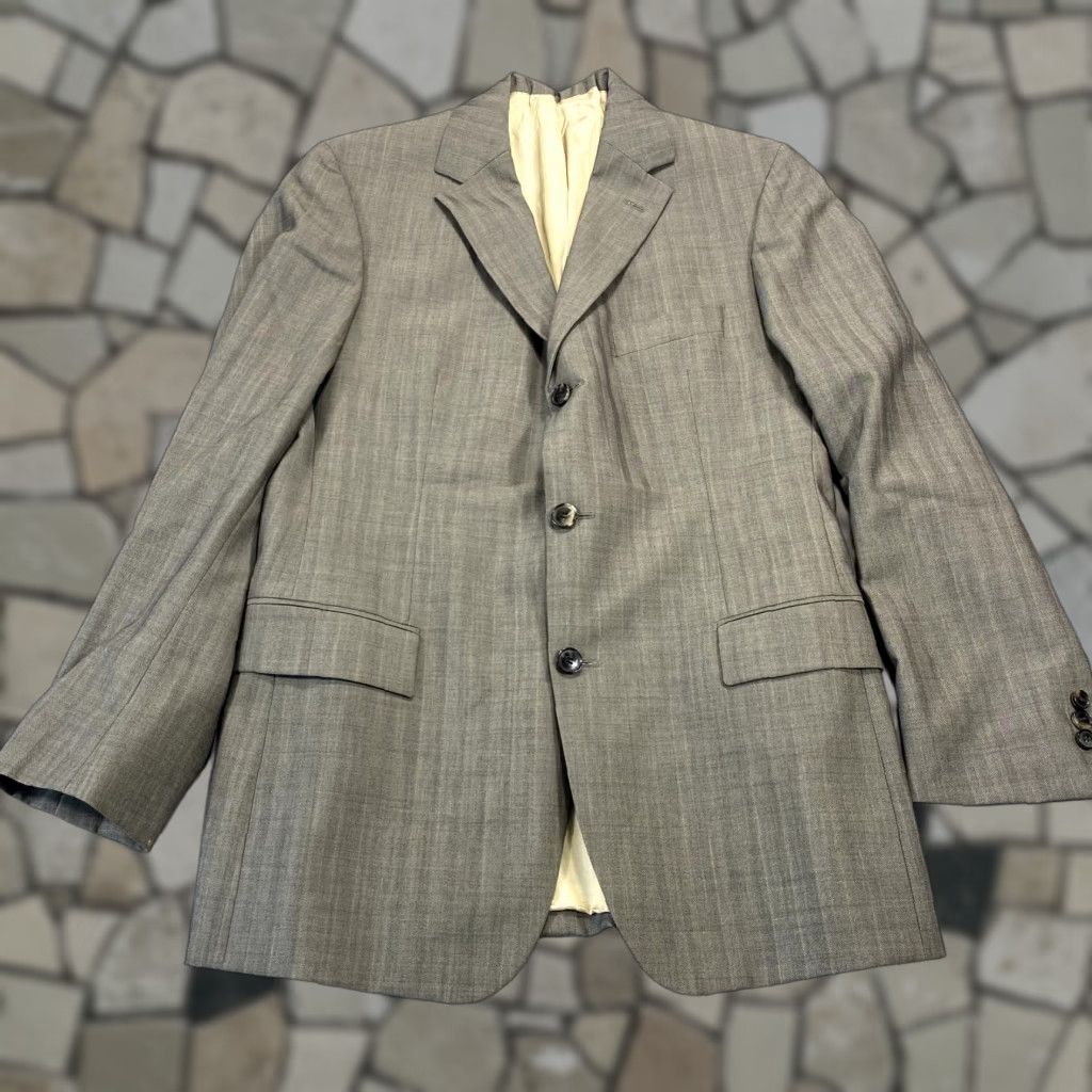 Hugo Boss Scorsese 2PC Suit 40R Gray Virgin Wool Super 100 Flat Pants 32x30