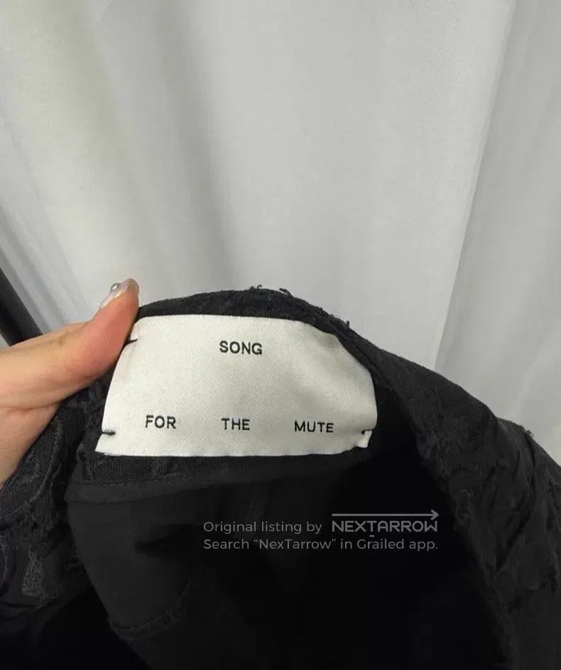 Song For The Mute Song For The Mute Black Embroidered Floral Trousers Size US 34 / EU 50 - 3 Thumbnail