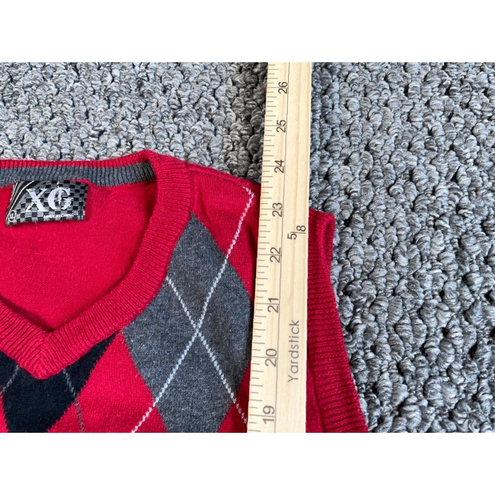 Vintage VINTAGE Extreme Gear Vest Adult XL Red Y2K Argyle V-Neck Knit Cotton Lightweight Preppy Classic Womens Size XL / US 12-14 / IT 48-50 - 7 Thumbnail