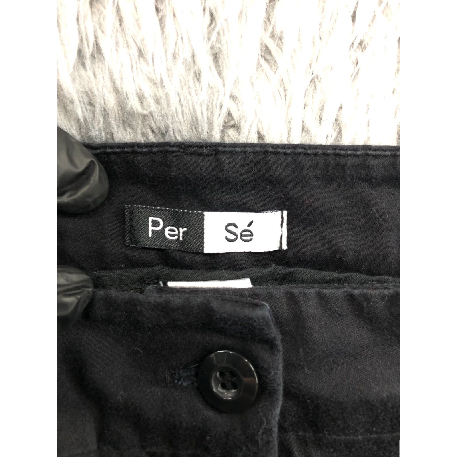 Vintage PER SE Chino Shorts Womens Size 10 Mid Rise Dark Wash Black Size 32" / US 10 / IT 46 - 6 Thumbnail