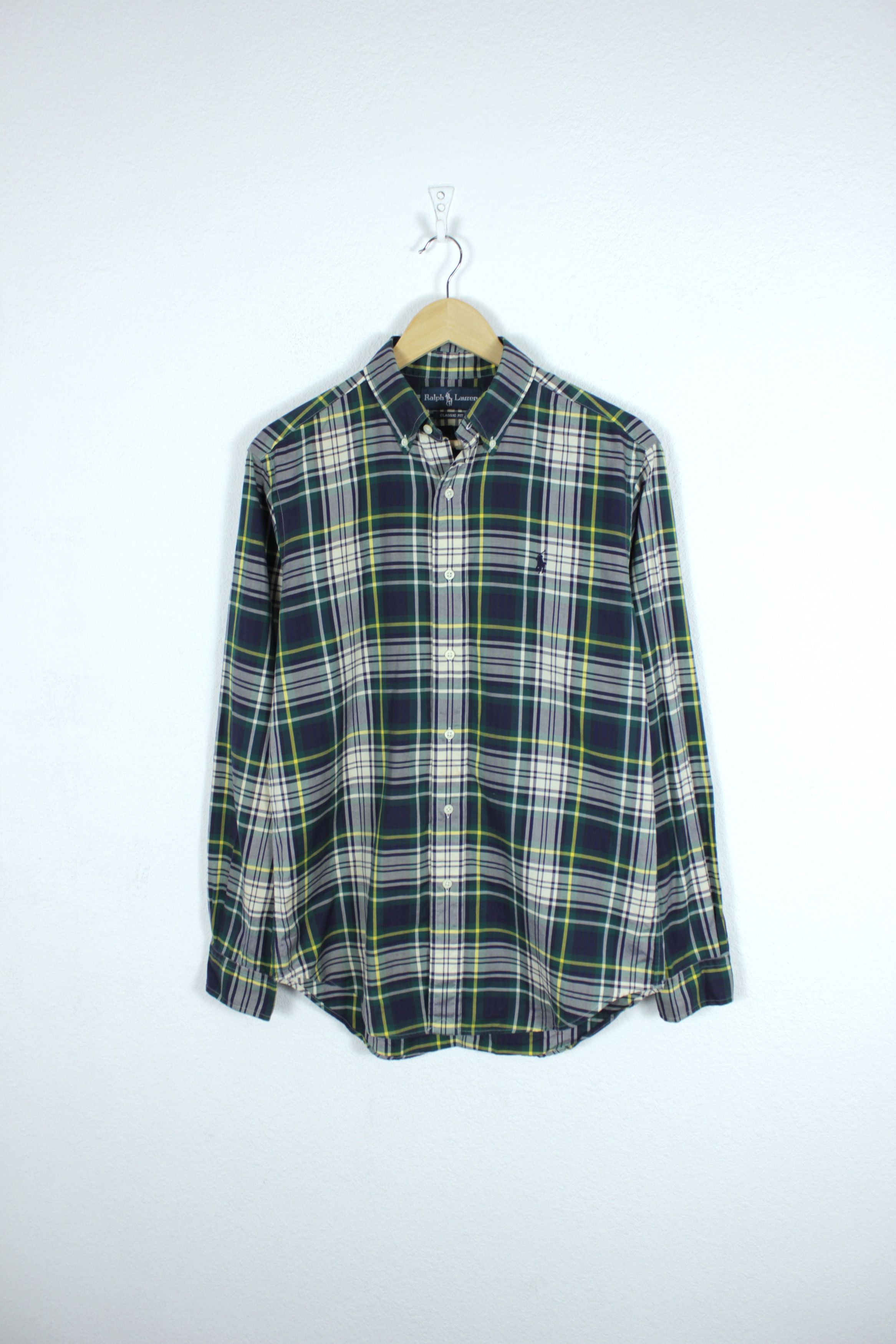Polo Ralph Lauren Polo Ralph Lauren Pony Logo Green Tartan Check Oxford Shirt Size US L / EU 52-54 / 3 - 1 Thumbnail