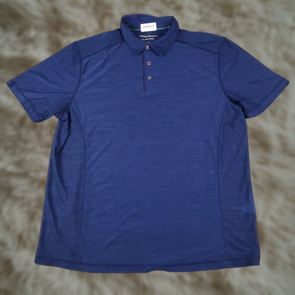 Tommy Bahama Tommy Bahama Shirt Mens Large Blue Polyester Short Sleeve Polo Casual Size US L / EU 52-54 / 3 - 1 Thumbnail