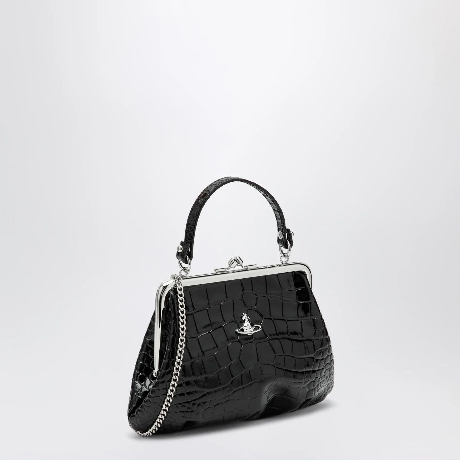 Vivienne Westwood VIVIENNE WESTWOOD Granny Frame Black Croc Embossed Leather P Size ONE SIZE - 2 Thumbnail