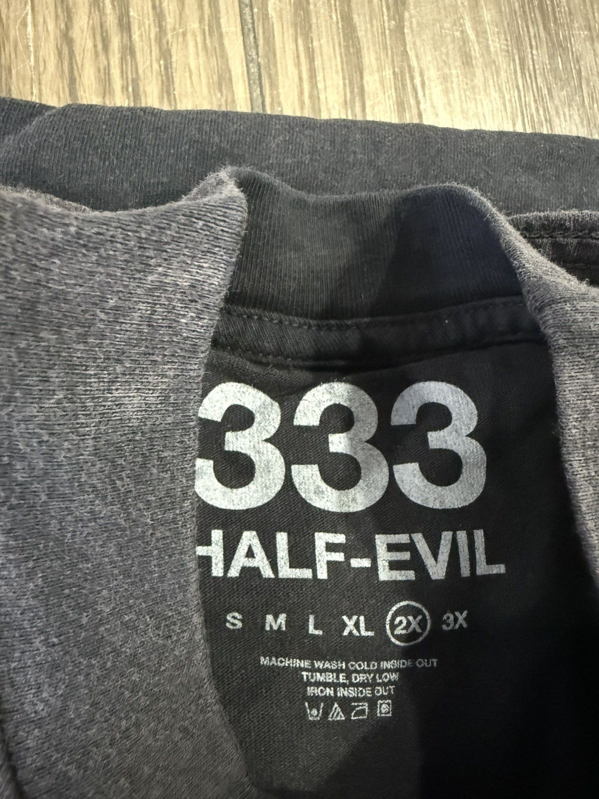 Half Evil ⚡️ Half Evil 333 Croc Print Logo Black Tee Shirt XXL 2XL ⚡️ Size US XXL / EU 58 / 5 - 8 Thumbnail