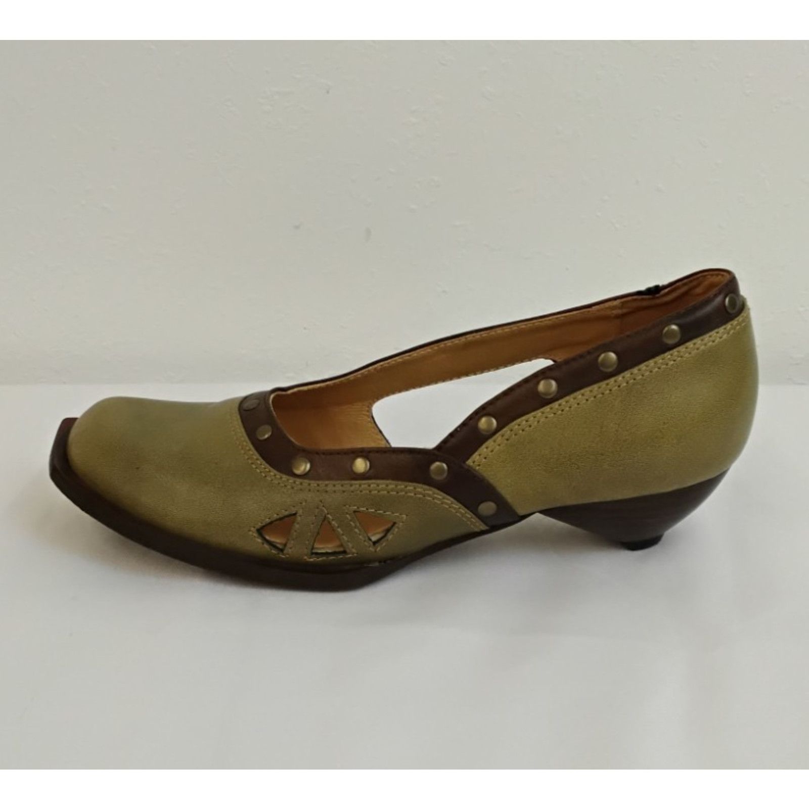 John Fluevog John Fluevog Shoes Women's US 6.5 Green Leather Brown Trim Size US 6.5 / IT 36.5 - 4 Thumbnail