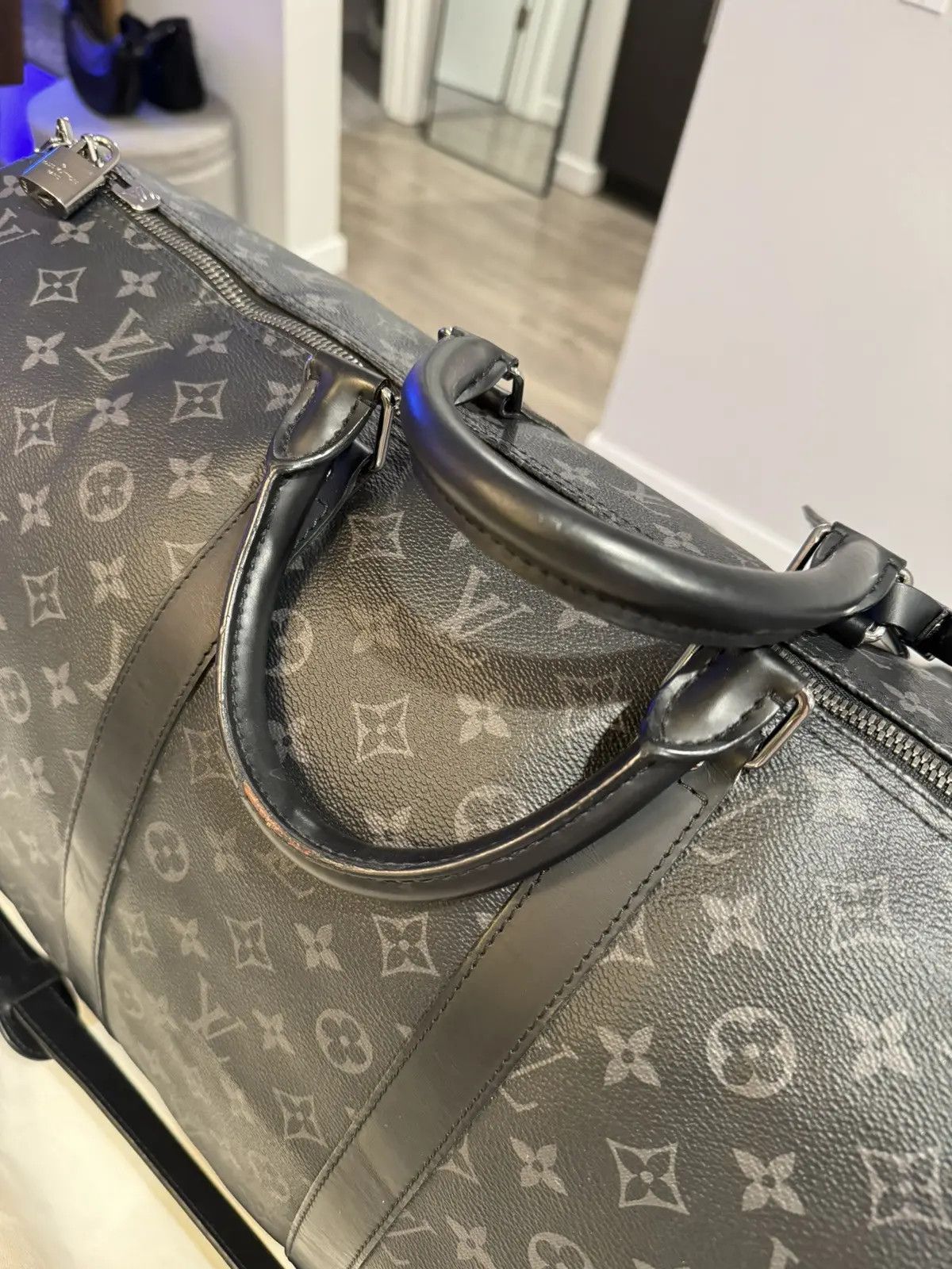 Louis Vuitton Louis Vuitton Bandouliere Keepall 55 Eclipse Monogram Size ONE SIZE - 4 Thumbnail