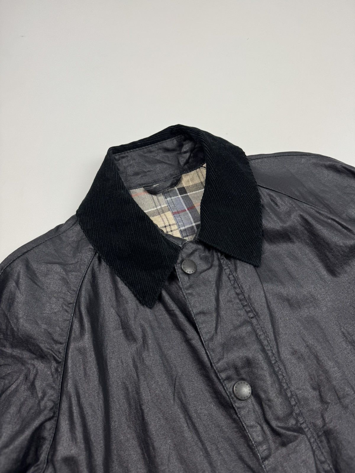 Barbour Barbour Keats Black Linen/Polyurethane Coat Jacket Size US S / EU 44-46 / 1 - 10 Thumbnail