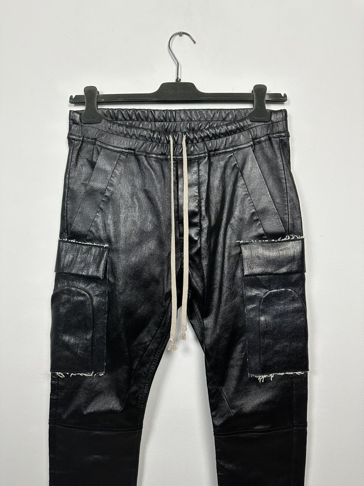 Rick Owens FW19 ‘LARRY’ Leather Cargojogs Size US 32 / EU 48 - 2 Thumbnail