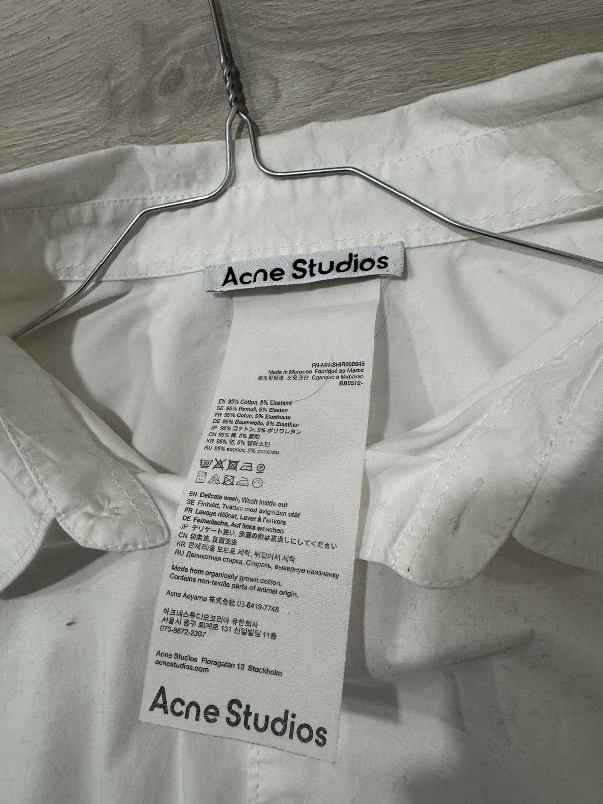 Acne Studios Acne Studios White Button Up Shirt Size US XXL / EU 58 / 5 - 2 Thumbnail