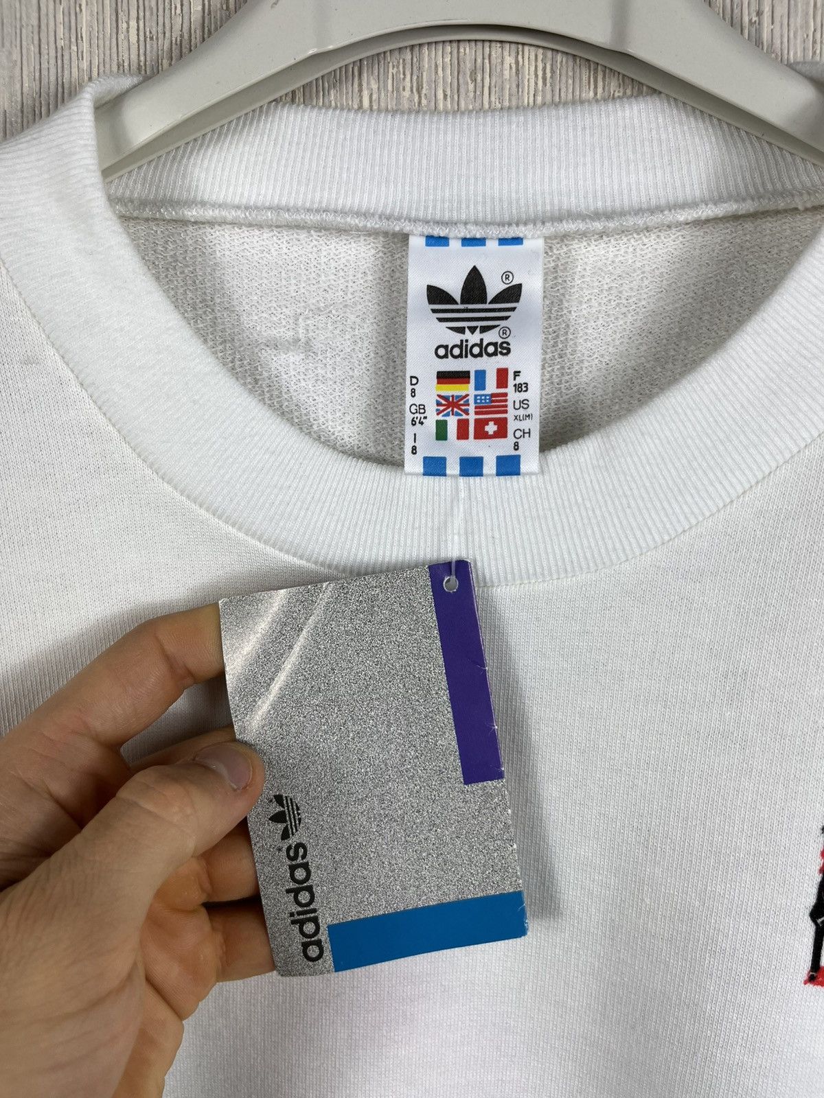 Adidas Vintage 90s Adidas soccer Zurich Italia sweatshirt crewneck Size US XL / EU 56 / 4 - 13 Thumbnail