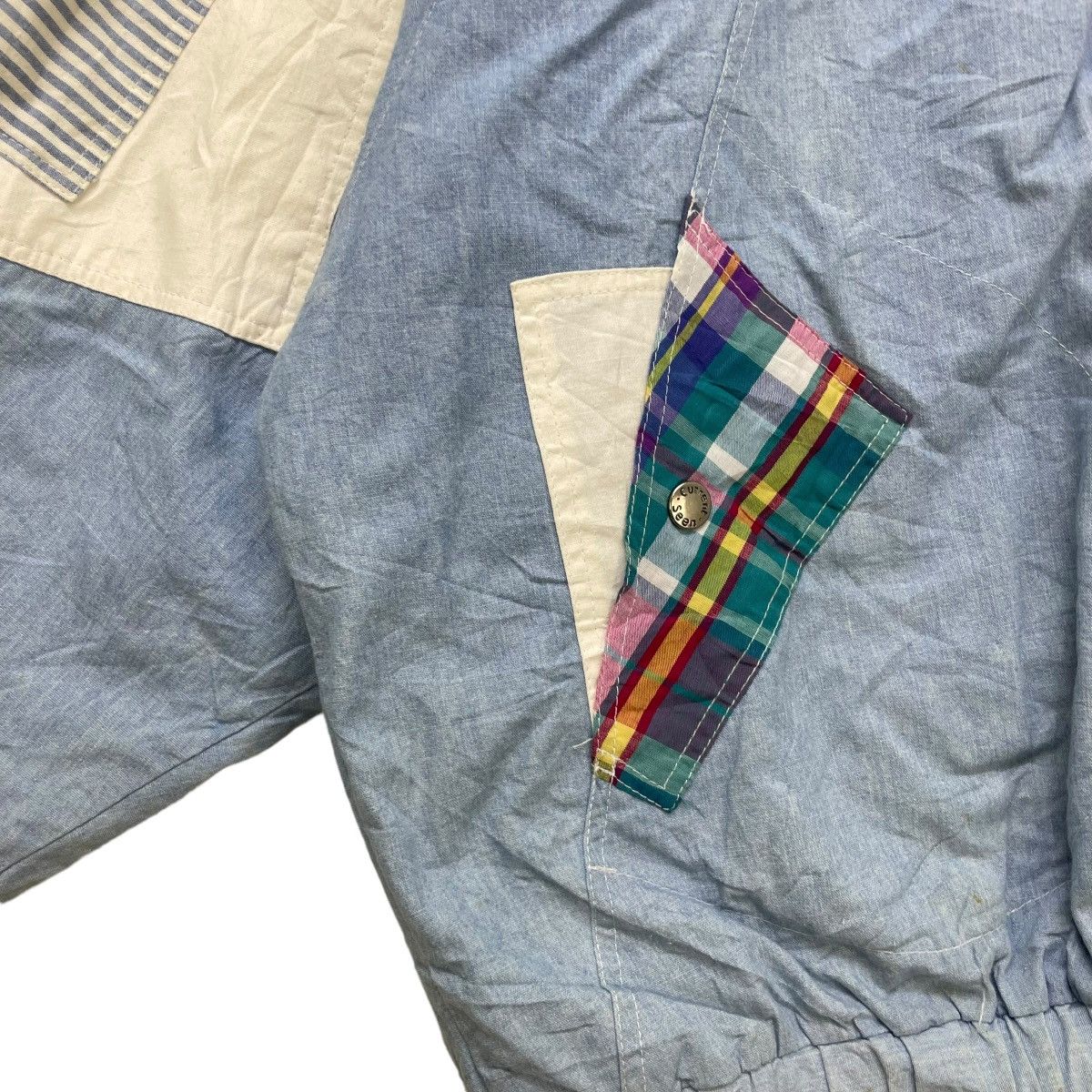Current/Elliot Vintage Current Seen Bomber Pacthwork Style Jacket Size US M / EU 48-50 / 2 - 7 Thumbnail