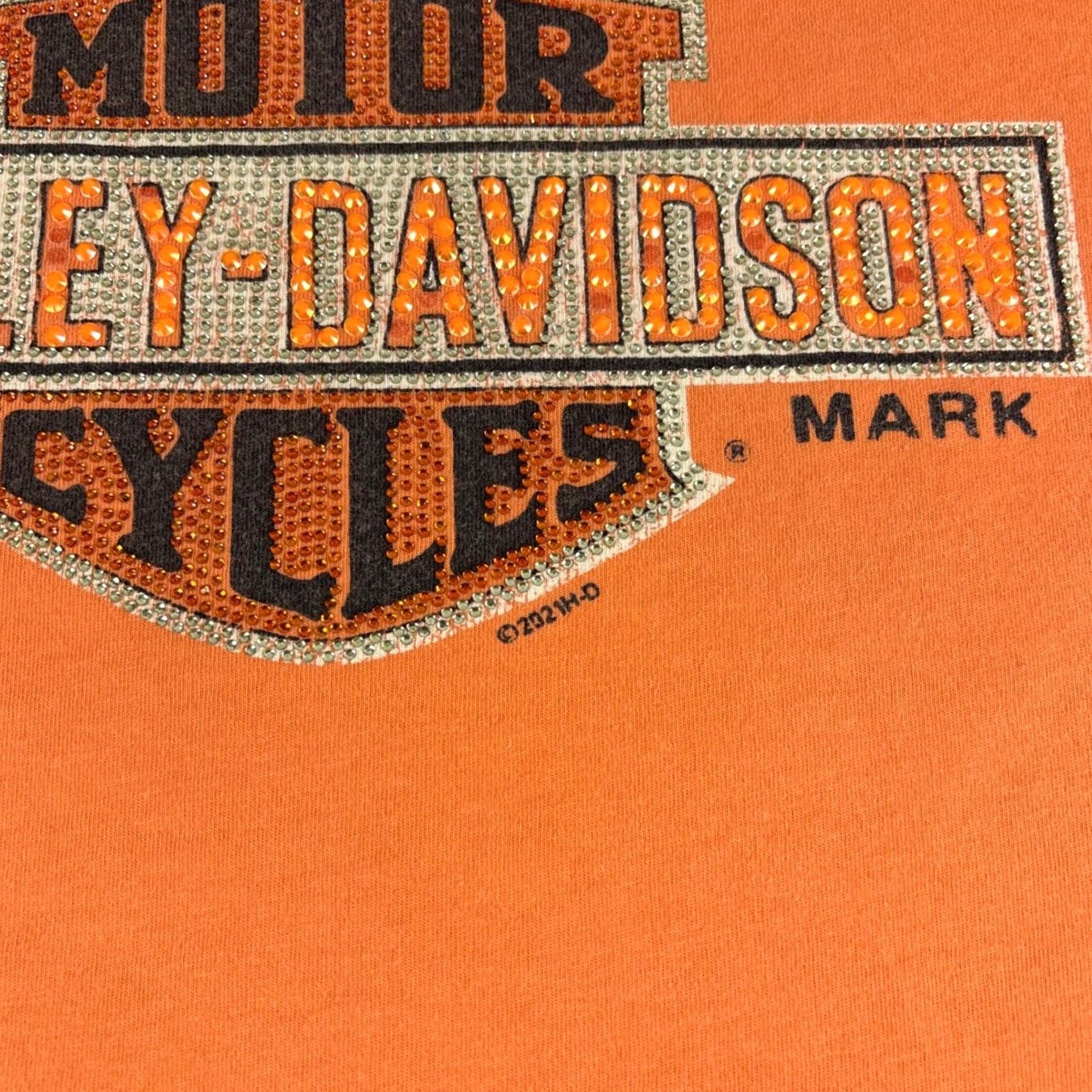 Harley Davidson Harley-Davidson Womens Orange Rhinestone Logo Graphic T-Shirt XL Shirt Women Orange Rhinestone Harley-Davidson T-Shirt 14W Mens? no, Womens XL 14W XL Size XL / US 12-14 / IT 48-50 - 7 Thumbnail