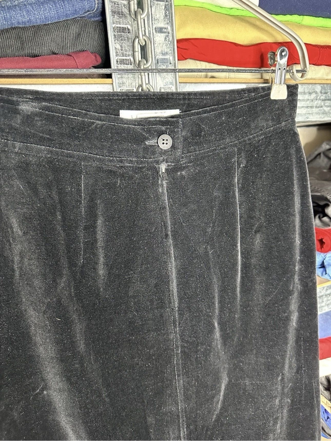 Max Mara Max Mara Black Velvet Pencil Skirt Size 30" / US 8 / IT 44 - 5 Thumbnail