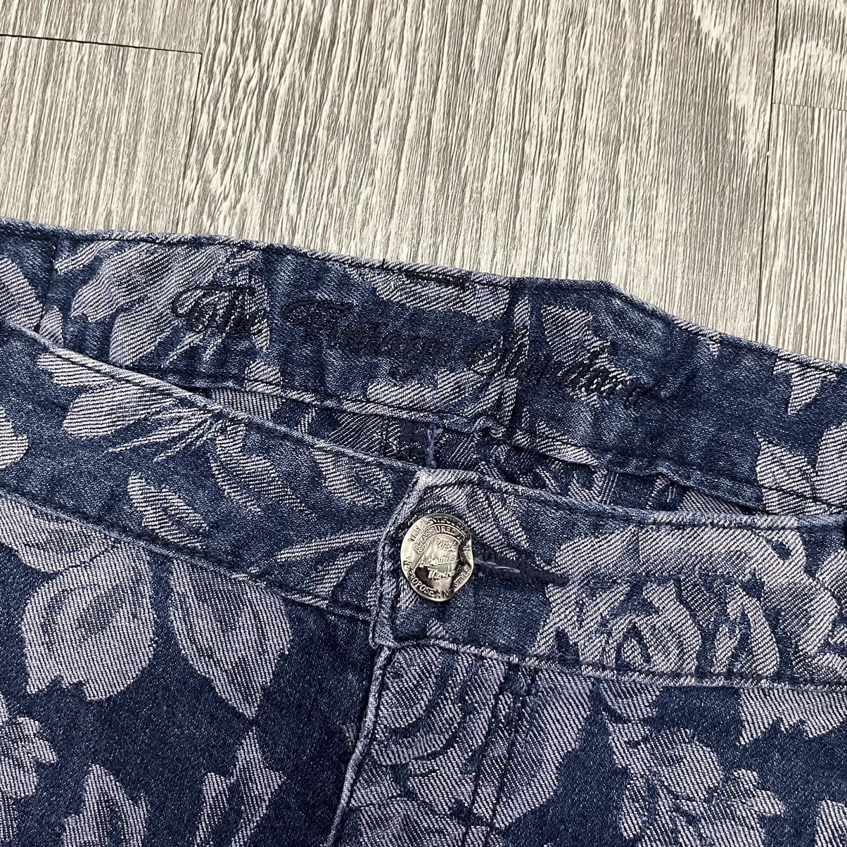 Japanese Brand The Vintage Standard Stretch Flower Patterned Blue Jeans Size US 38 / EU 54 - 5 Thumbnail