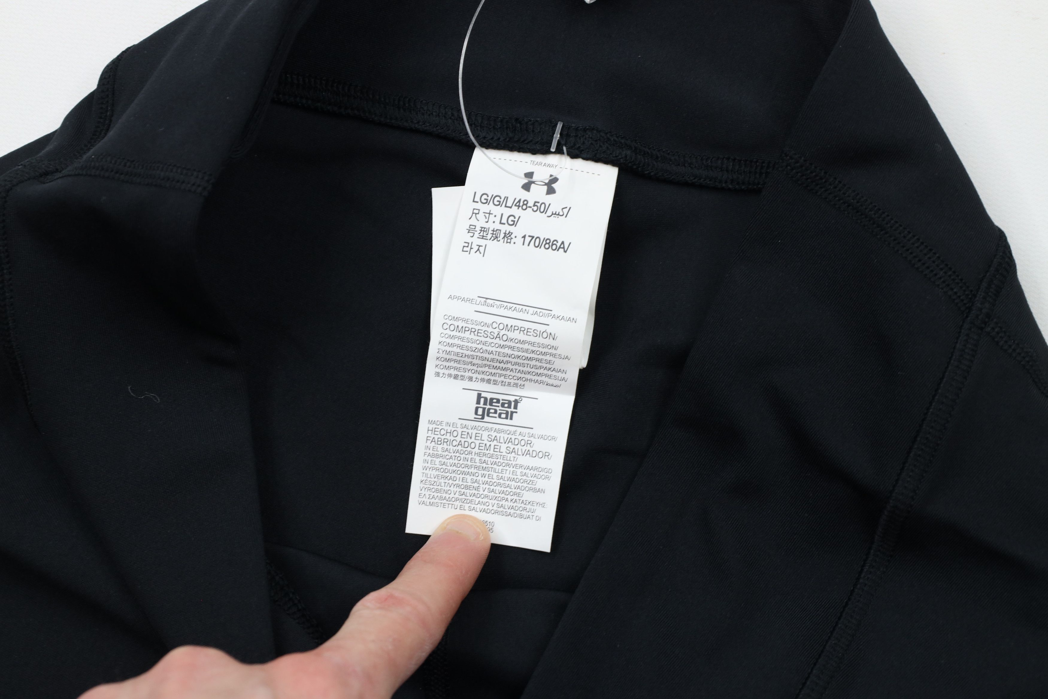 Under Armour × Vintage New Under Armour HeatGear Compression Spandex Shorts Black Size 29" - 5 Thumbnail
