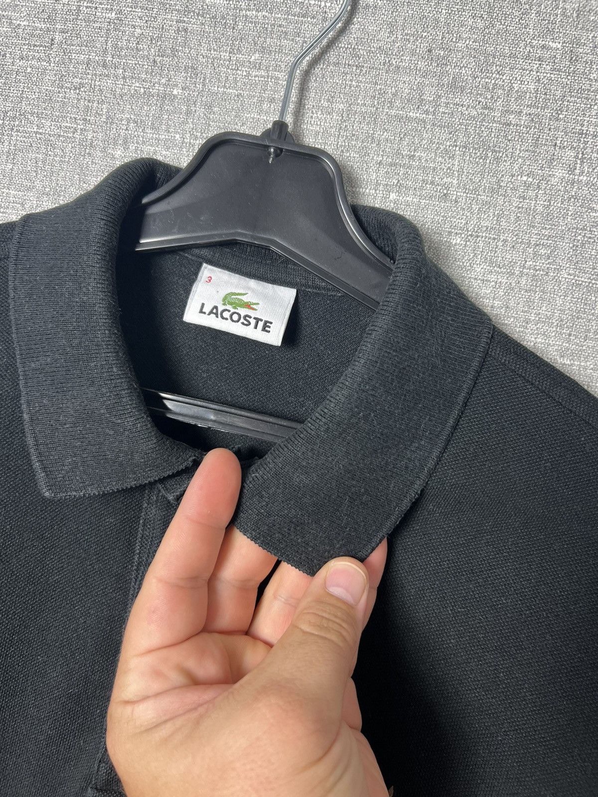 Lacoste Vintage Lacoste Large Exclusive Logo Black Polo Shirt Size US S / EU 44-46 / 1 - 8 Thumbnail