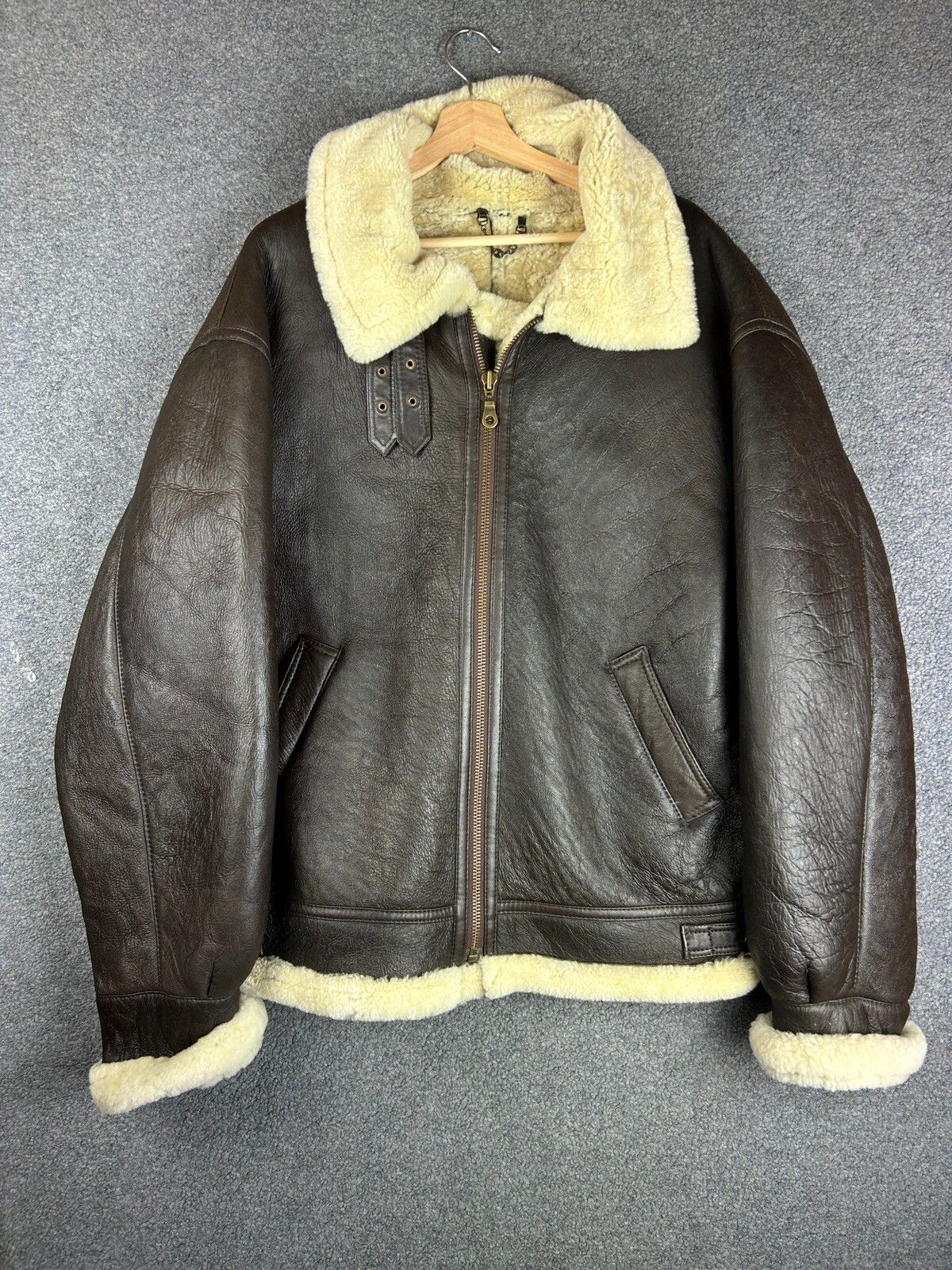 Vintage Teodem American Leather Sheepskin Flying Aviator Jacket | Grailed