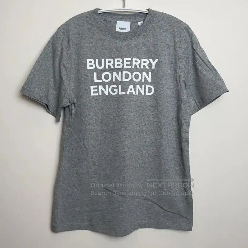 Burberry Burberry Gray Cotton Men's T-Shirt. Size US S / EU 44-46 / 1 - 1 Thumbnail