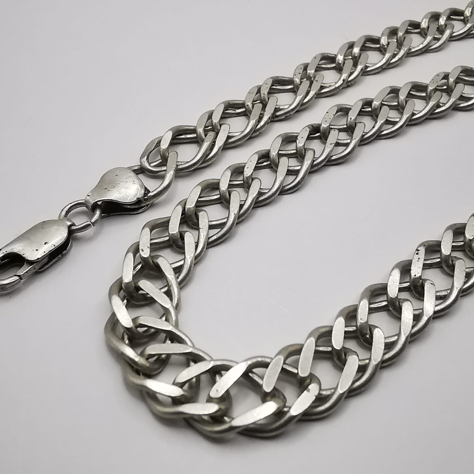 Sterling Silver Vintage Jewelry Chain, 925 Sterling Silver, Signed 42,40g Size ONE SIZE - 7 Thumbnail