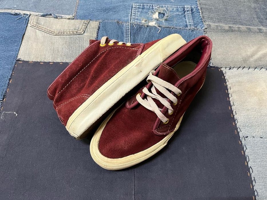 Vintage Vintage 90s Vans chukka red suede made in usa | Grailed