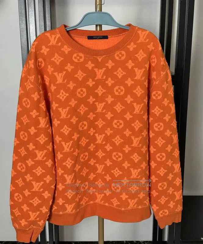 Louis Vuitton Louis Vuitton Orange Cotton Men's Sweatshirt . Size US M / EU 48-50 / 2 - 1 Thumbnail