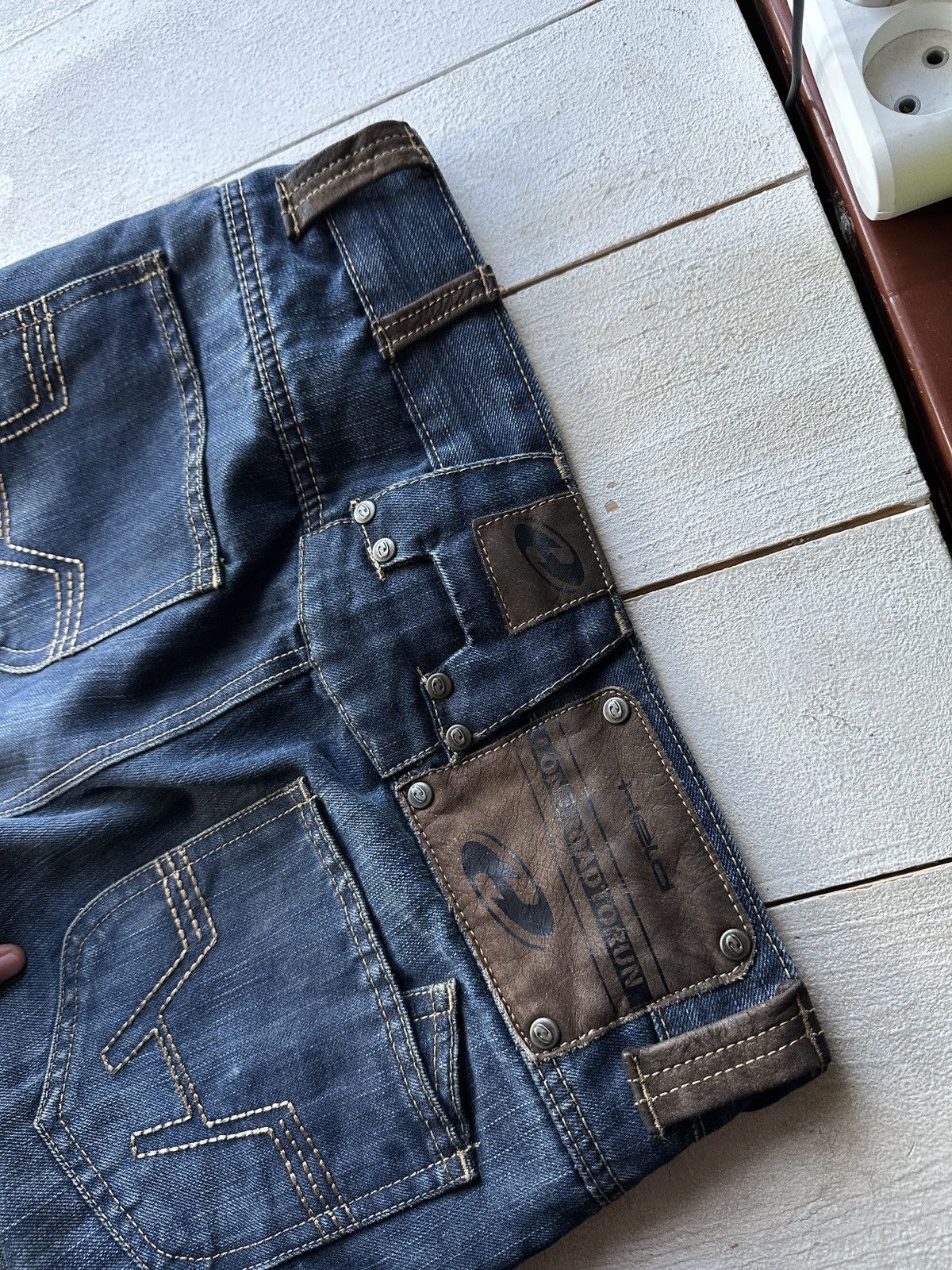 Other 🚨 VNTG HELD MOTORCYCLE BLUE WASHED RARE MEN DENIM JEANS Size US 30 / EU 46 - 6 Thumbnail