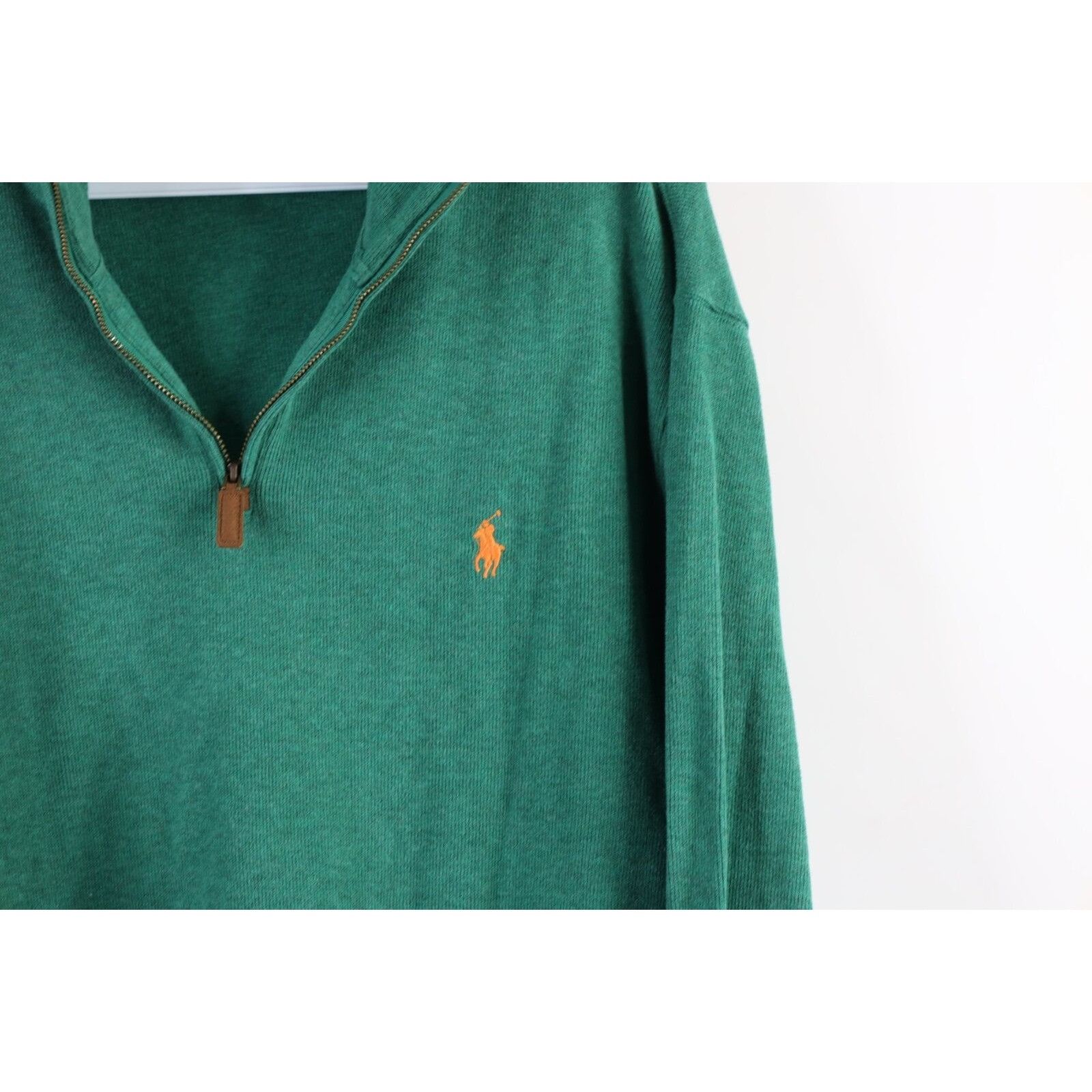 Ralph Lauren Ralph Lauren Cotton Ribbed Knit Half Zip Pullover Sweater Size US L / EU 52-54 / 3 - 4 Thumbnail