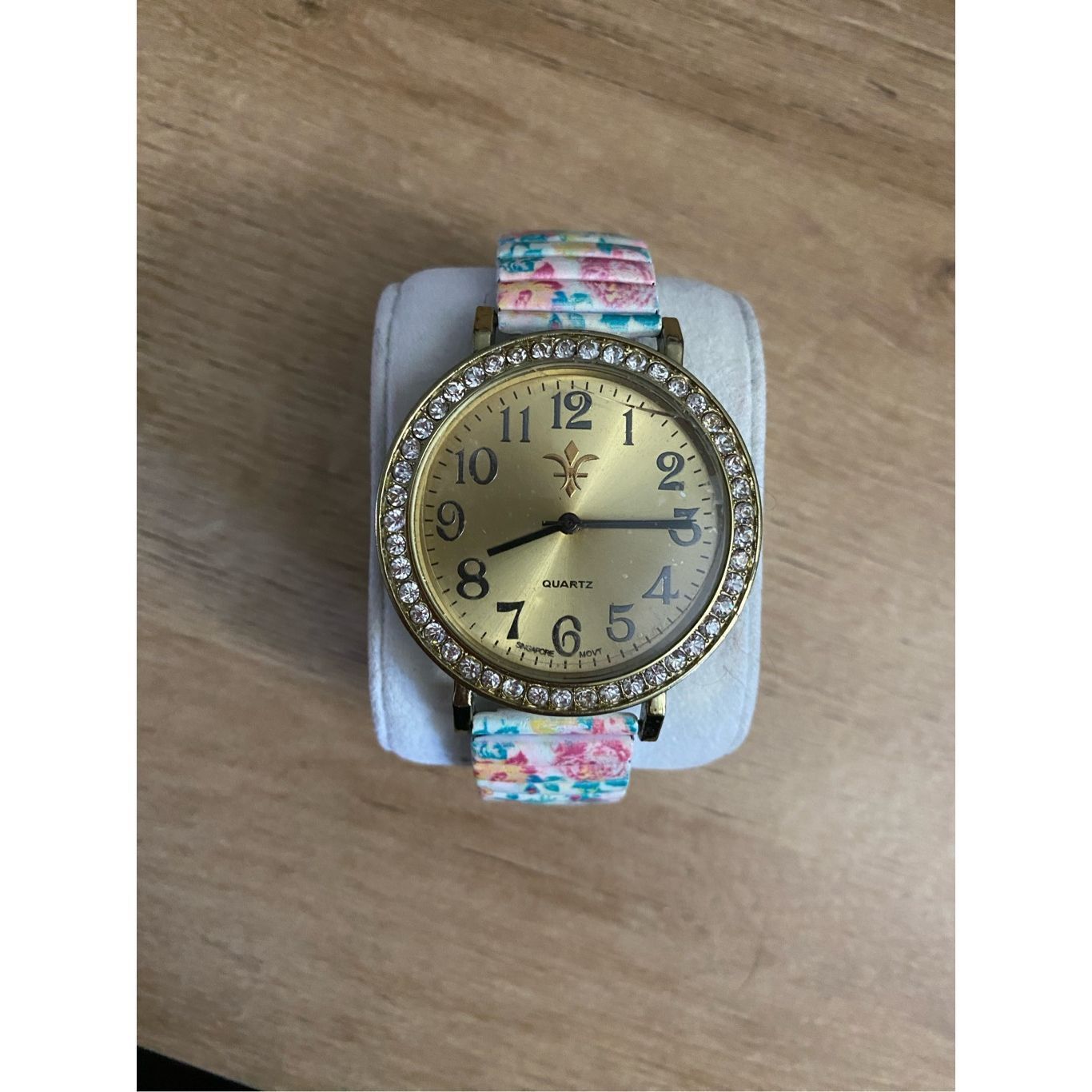 Linea LINEL Floral Stretch Band Watch Crystal Bezel Expansion Band Size ONE SIZE - 1 Thumbnail