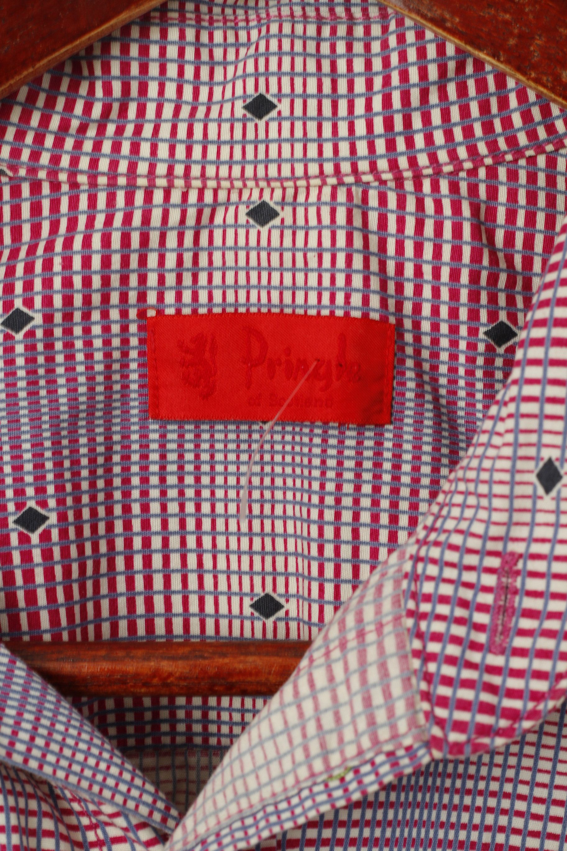 Pringle Of Scotland Pringle Of Scotland Men 15 38 S Casual Shirt Purple 7086 Size US S / EU 44-46 / 1 - 5 Thumbnail