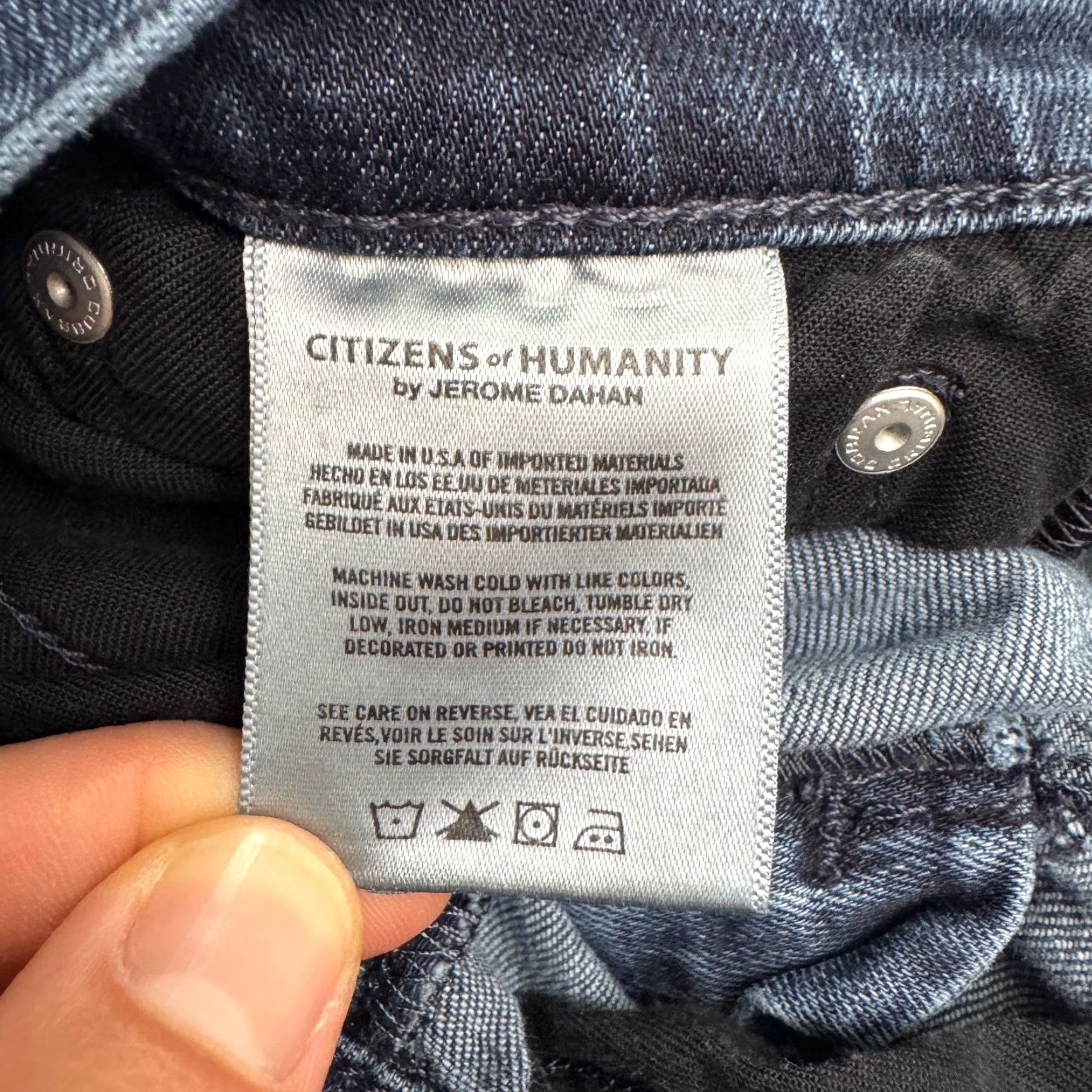 Citizens Of Humanity Citizens of Humanity Straight Leg Jeans Mens 33x33 Blue Dark Wash Size US 33 - 7 Thumbnail