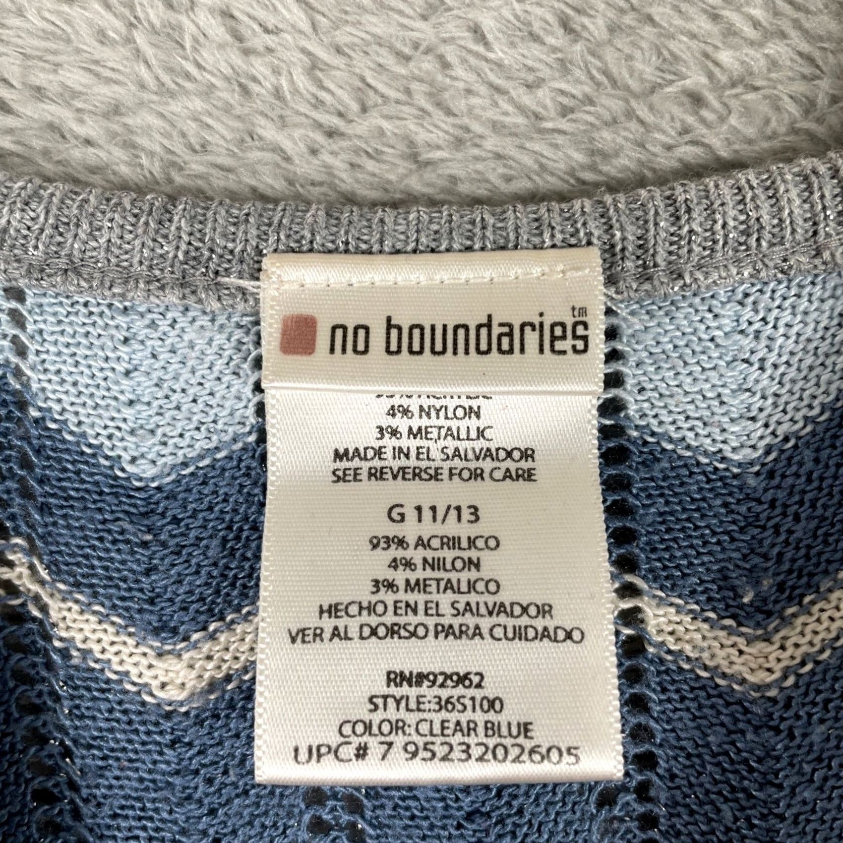 Vintage VINTAGE No Boundaries Y2K Mini Dress Geometric Chevron Sleeveless V-Neck Blue Gray Metallic Women Size 12 11/13 XS? Size XL / US 12-14 / IT 48-50 - 3 Thumbnail