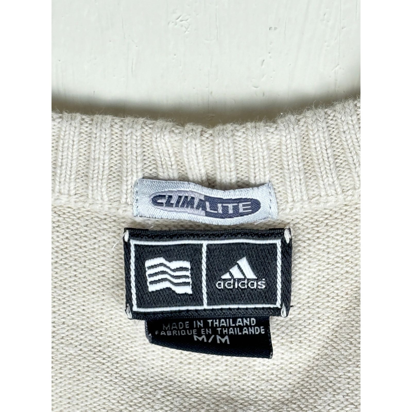 Adidas Adidas Vintage Light Beige Sweater Vest size M Size US XS / EU 42 / 0 - 2 Thumbnail