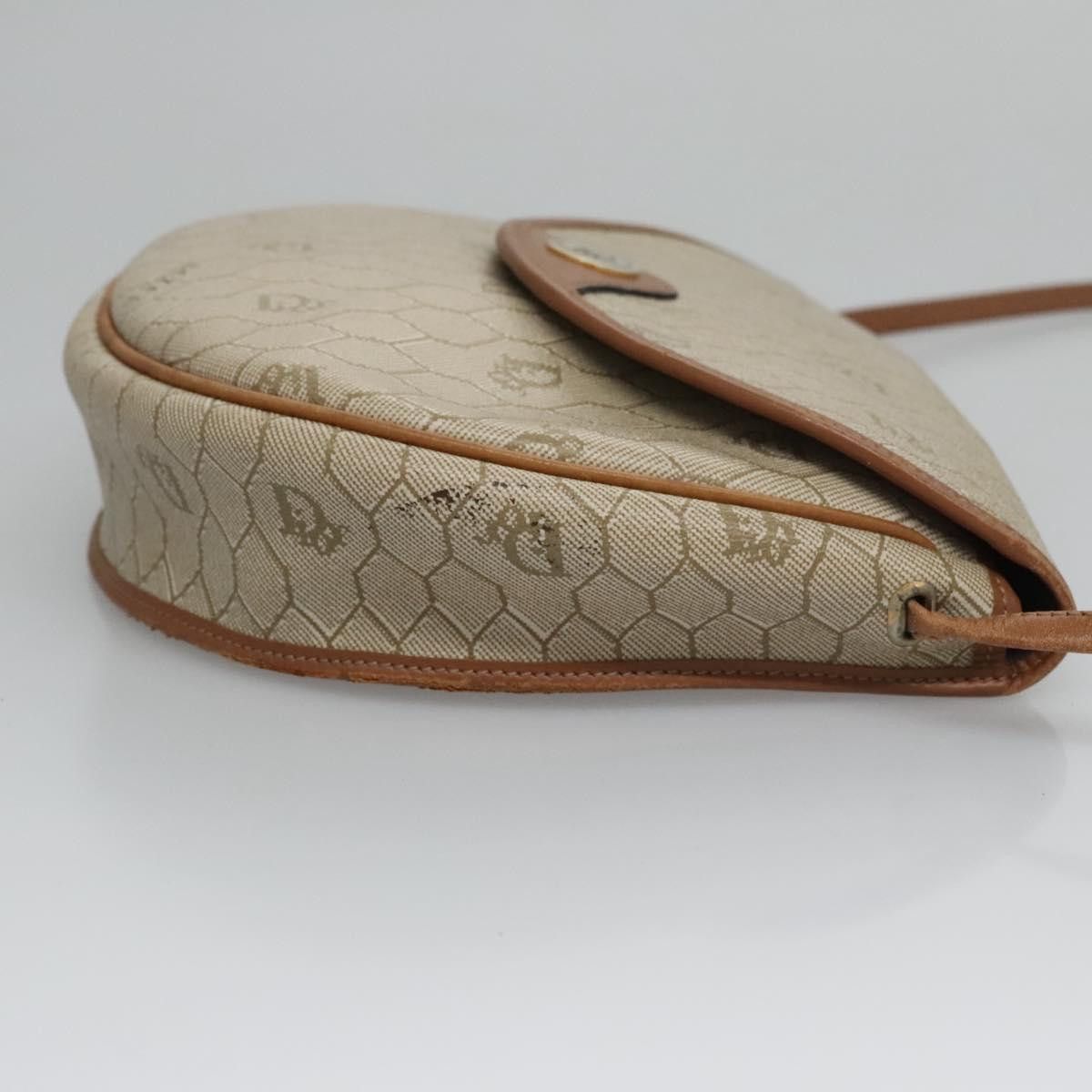 Dior DIOR Honeycomb Canvas Shoulder Bag Pvc Beige Gold Size ONE SIZE - 4 Thumbnail