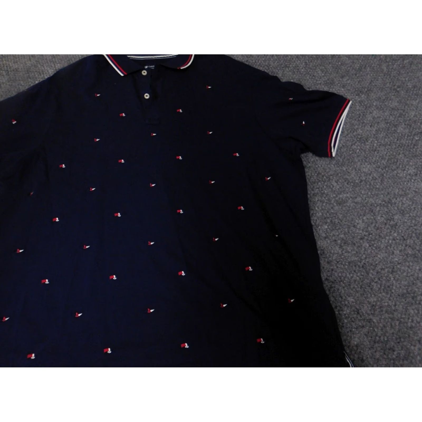 Cremieux Cremieux Polo Shirt XL Blue Short Sleeve Button-Down Collar Logo Golf Sports Collection Mens Regular Size US XL / EU 56 / 4 - 3 Thumbnail