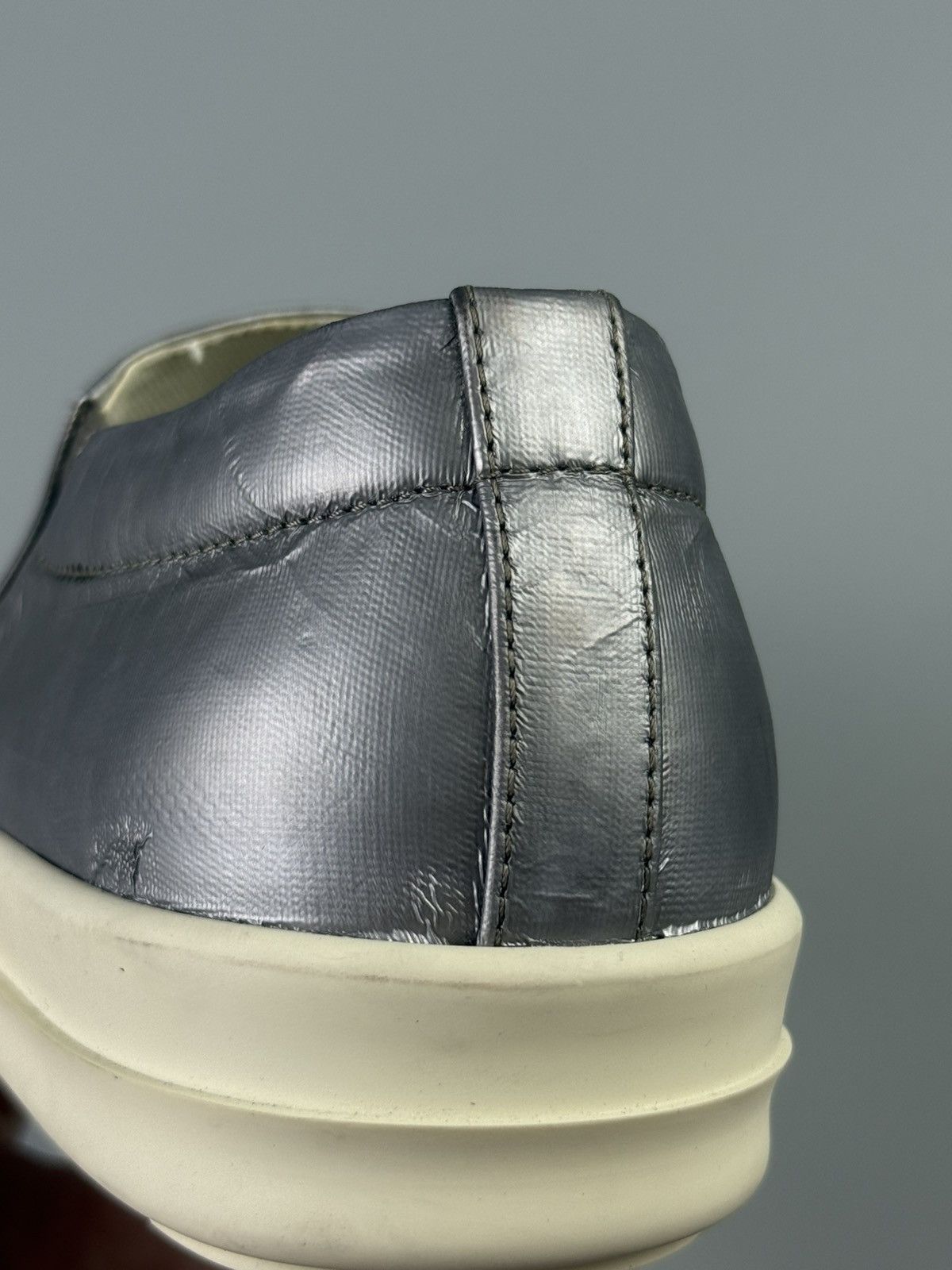 Rick Owens Drkshdw Rick Owens Drkshdw - Silver Slip on Boat Sneakers Size US 7 / EU 40 - 15 Thumbnail