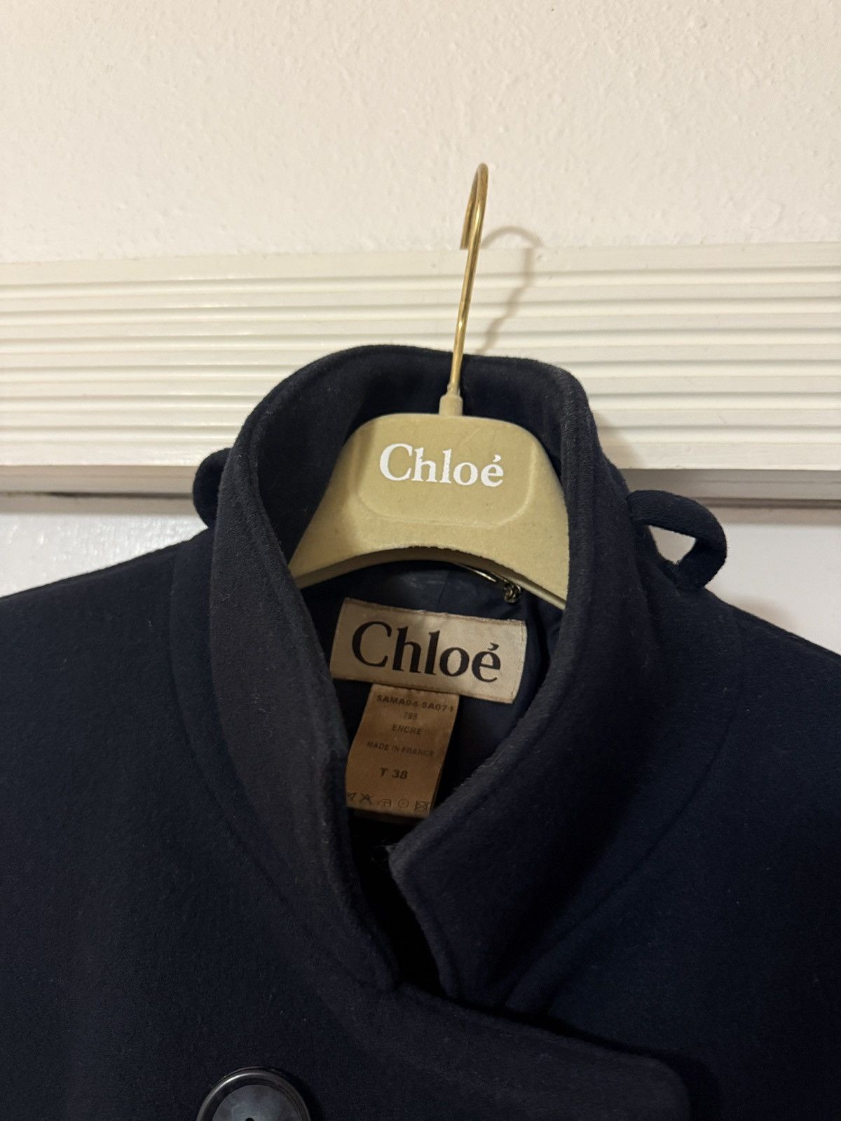 Chloe Archival Chloé Runway navy military coat. Circa 2004 Size S / US 4 / IT 40 - 5 Thumbnail