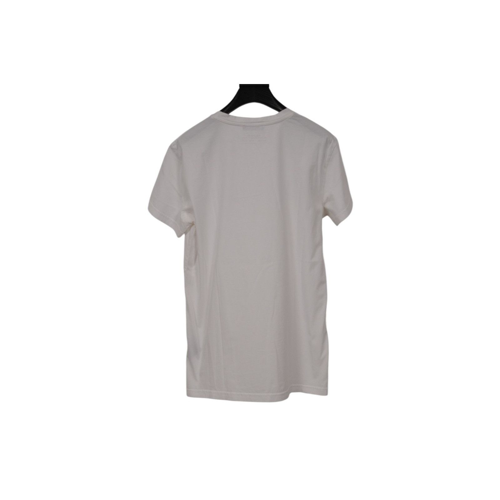 Balmain Classic Velvet Logo T Shirt White Black Size US M / EU 48-50 / 2 - 2 Thumbnail