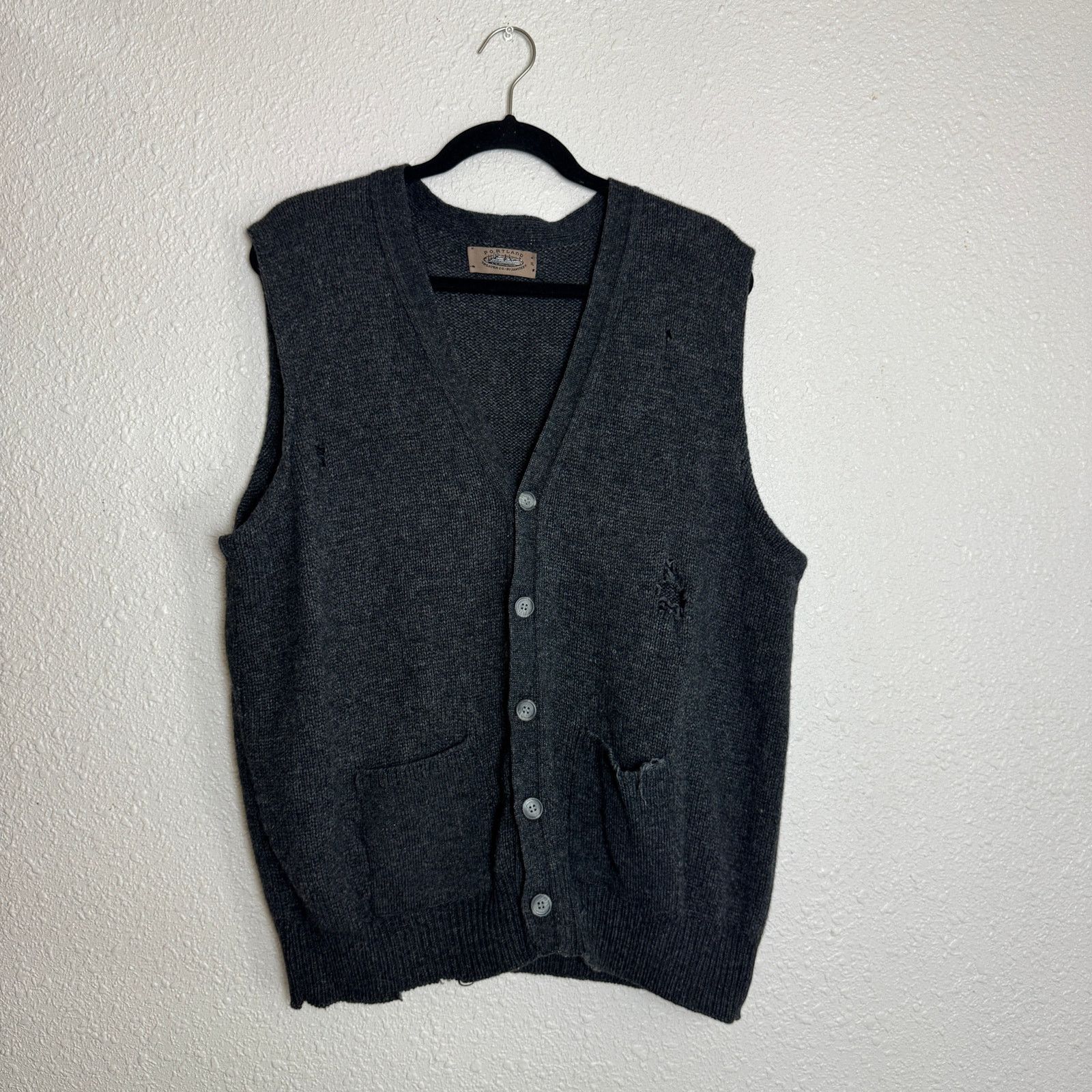 Other Portland Distressed Gray Vest Size XL Size US XL / EU 56 / 4 - 1 Thumbnail