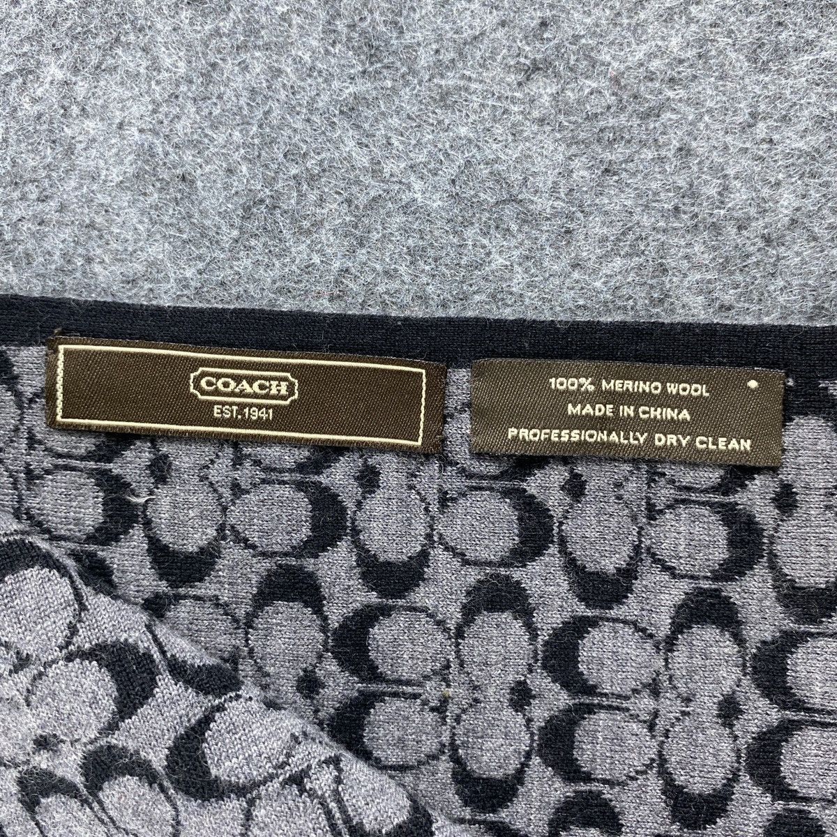 Coach × Vintage Coach Scarf # D651 # Muffler # Neckwear Size ONE SIZE - 2 Thumbnail