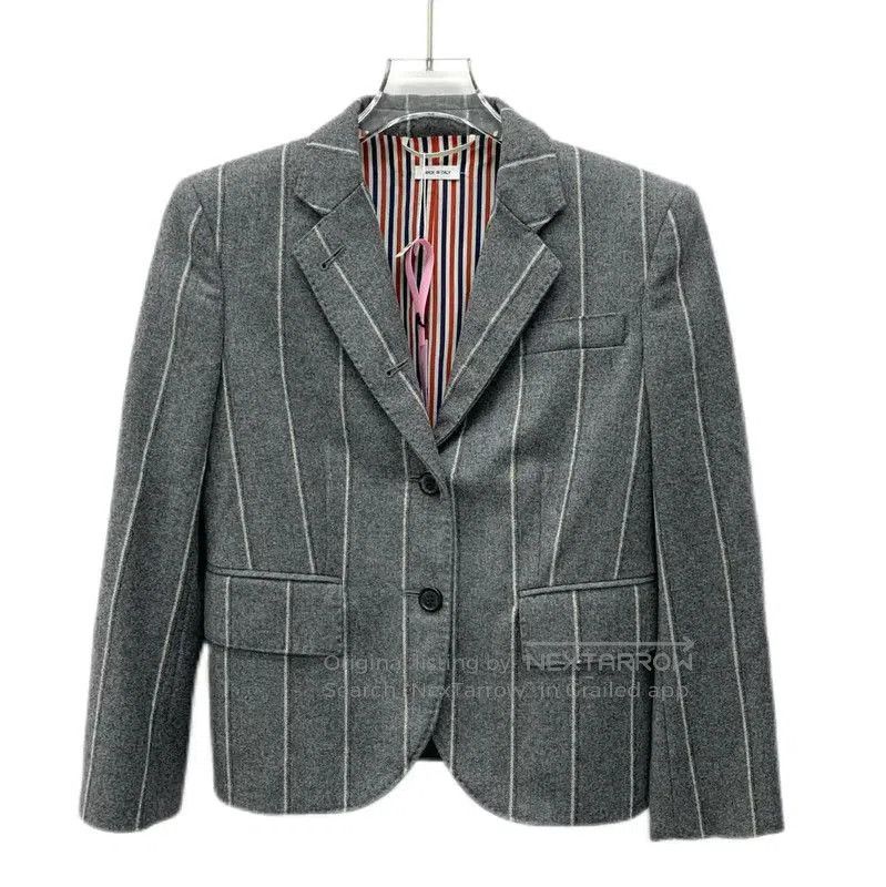 Thom Browne Thom Browne Gray Wool Women's Blazer . Size XS / US 0-2 / IT 36-38 - 1 Thumbnail