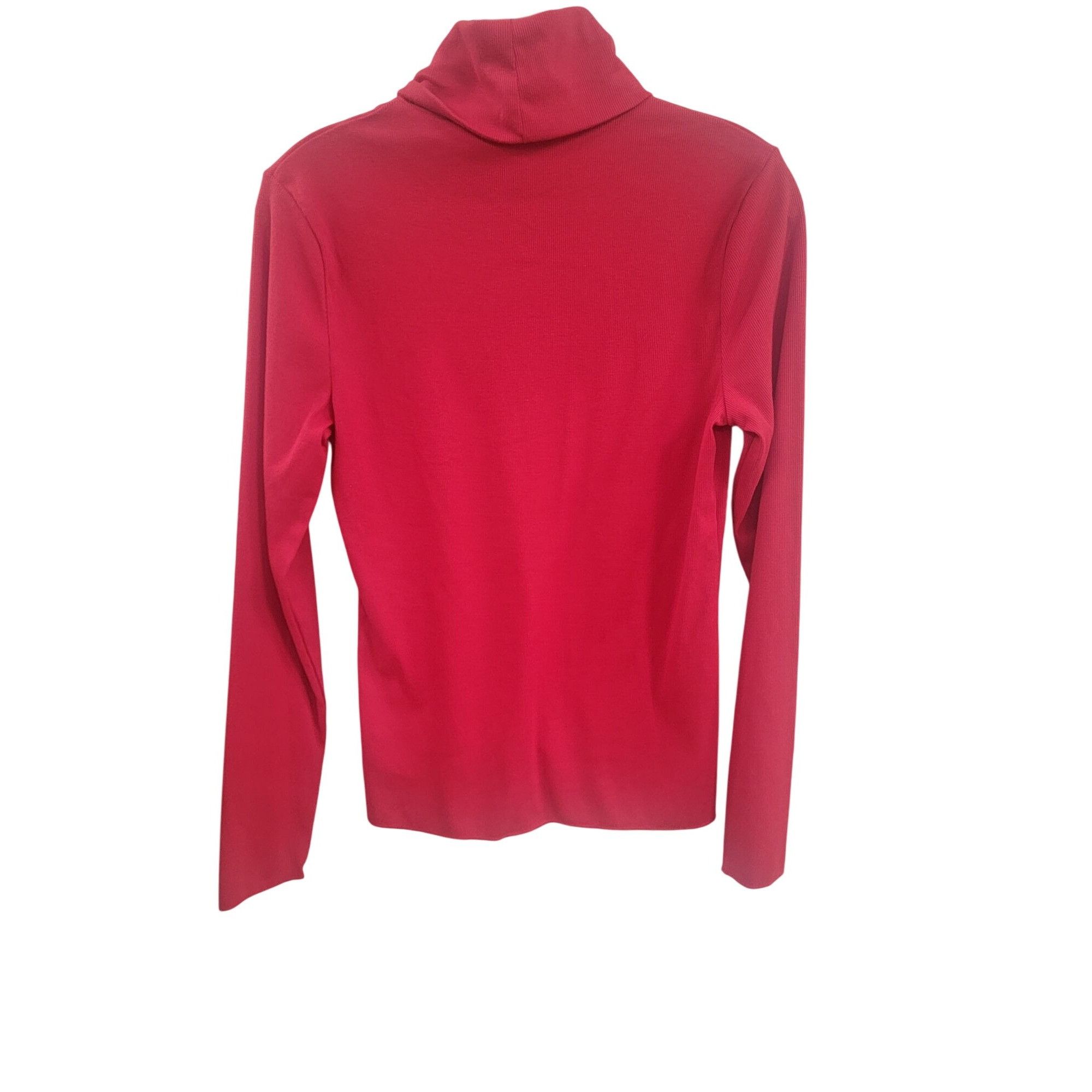Other Red Long Sleeve Turtleneck Top For Women Stretchy & Soft Ble Size L / US 10 / IT 46 - 1 Thumbnail