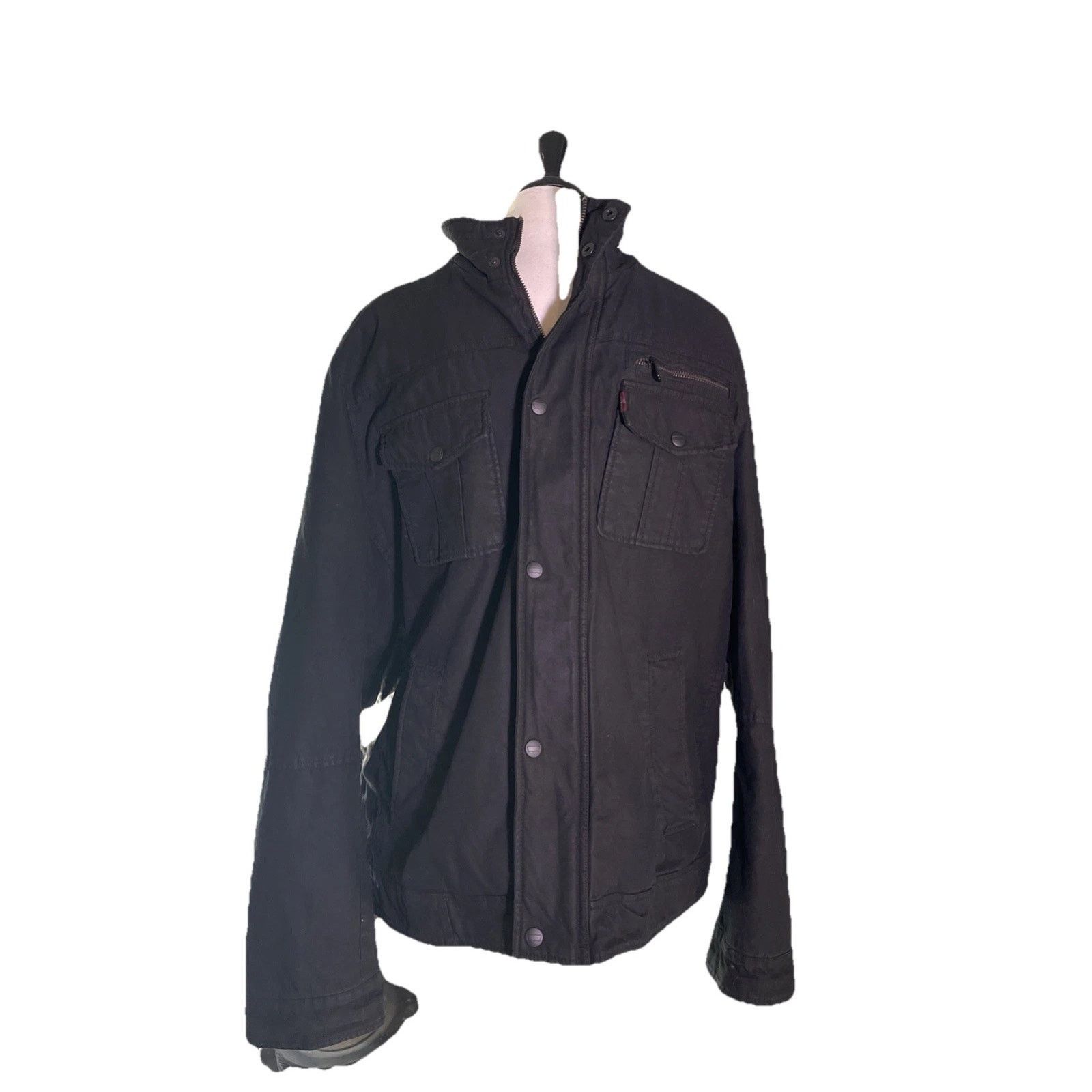 Levi's Levis Men's Trucker Jacket Black Denim Button/Zip L Size US L / EU 52-54 / 3 - 1 Thumbnail